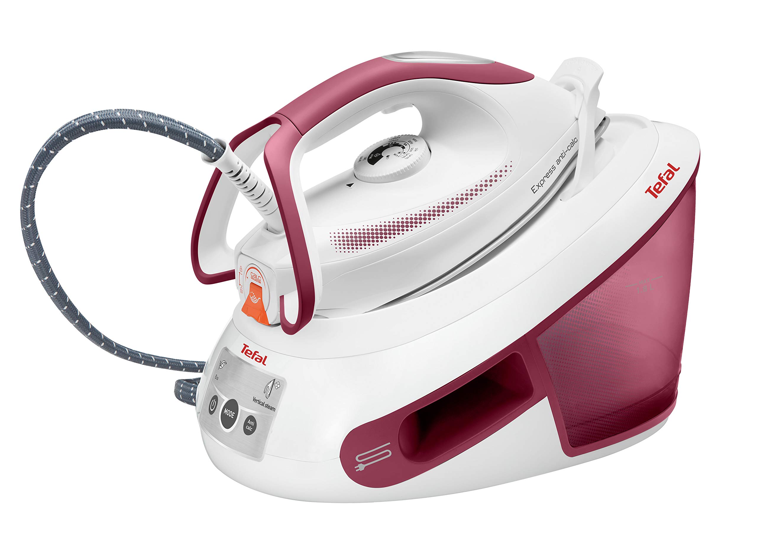 اتو بخار مخزن دار تفال فرانسه Tefal SV8012 Express مقدار بخار مداوم 120 گرم در دقیقه افزایش بخار