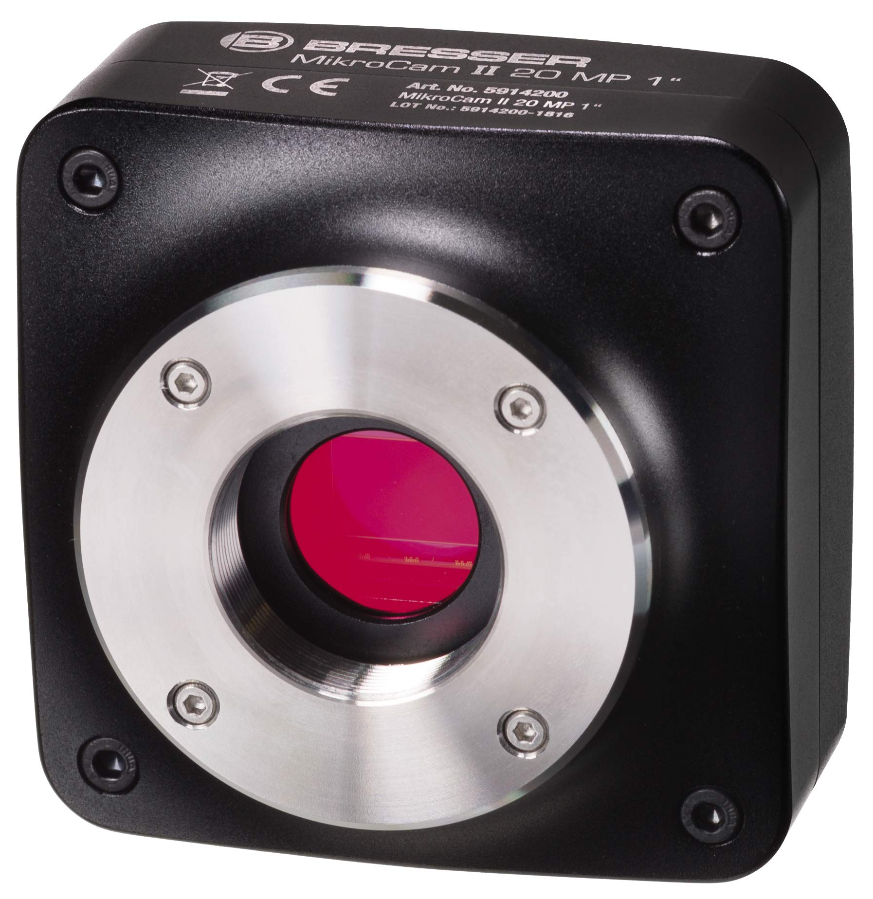 دوربین میکروسکوپ Bresser MikroCam II با وضوح 20 مگاپیکسل و اندازه 1 اینچ، پورت USB 3.0، سنسور Sony IMX183