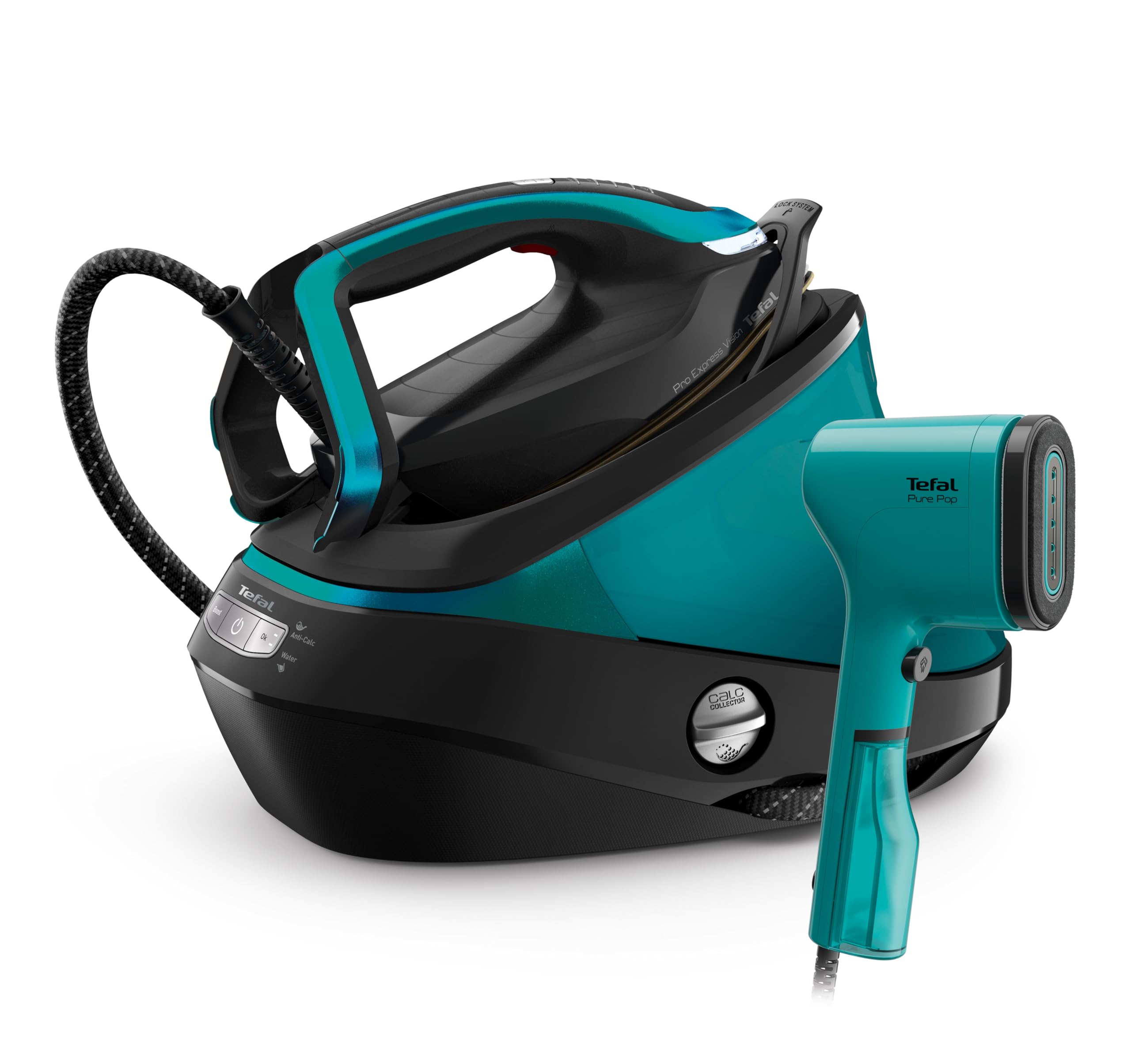 اتو بخار مخزن دار تفال فرانسه Tefal GV9822.DT2024 Pro و اتو بخارگر Pure Pop هوشمند LED Vision