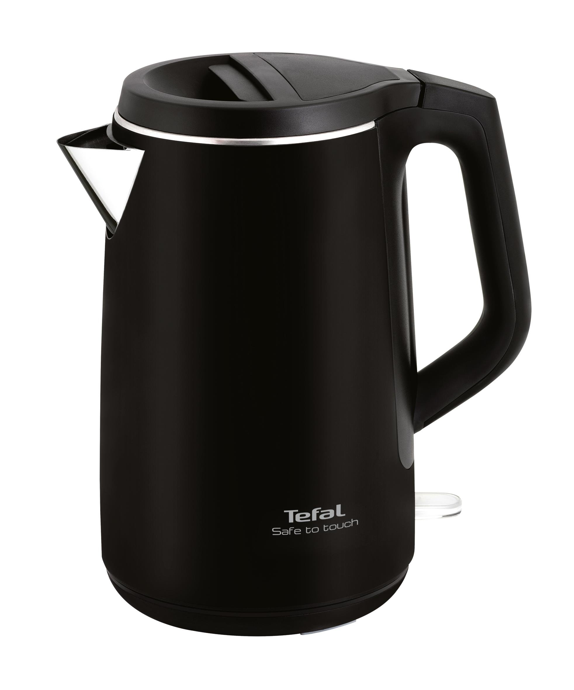 کتری برقی تفال فرانسه Tefal KO3718 | دو جداره | 1.5 لیتر | درپوش کمکی | دهانه چرخشی 360 درجه | مشکی