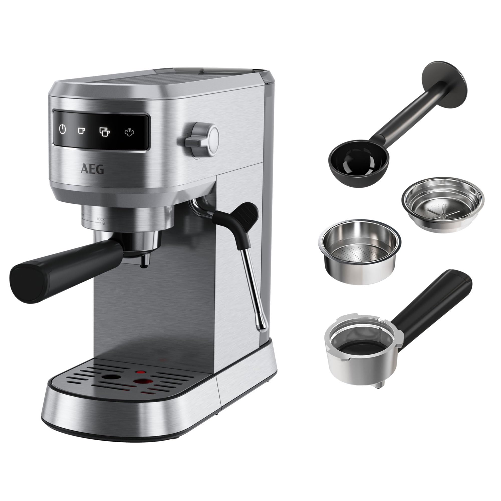 اسپرسو ساز آاگ آلمان AEG EC6-1-6ST Espresso فشار ۱۵ بار صفحه کنترل لمسی