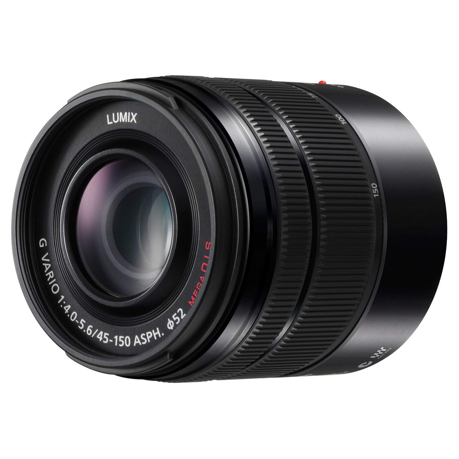 دوربین پاناسونیک H-FS45150EKA LUMIX G Vario Telezoom 45-150 mm F4.0-5.6 ASPH. لنز (90-300 mm KB, OIS Bildstabiliator) schwarz تک لنز