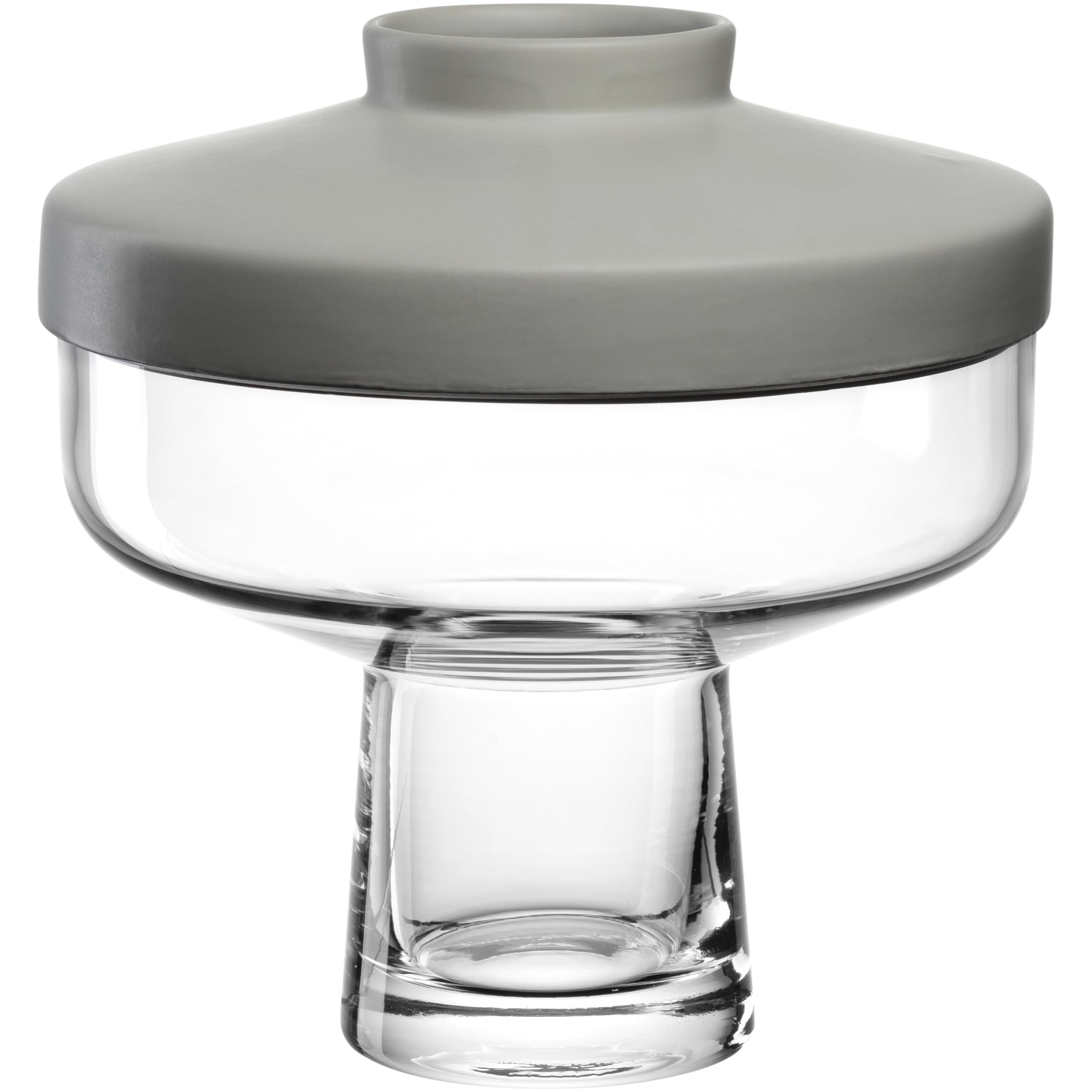 گلدان LEONARDO HOME Riva • ۱ عدد • گلدان شیشه‌ای برای گل‌آرایی‌های خلاقانه • ⌀۷.۵ سانتی‌متر • گلدان شیک ساخته شده از سرامیک و شیشه • طراحی مدرن برای فضای نشیمن • ارتفاع ۲۱.۵ سانتی‌متر • خاکستری • ۰۵۵۲۶۷ خاکستری ⌀۷.۵ سانتی‌متر