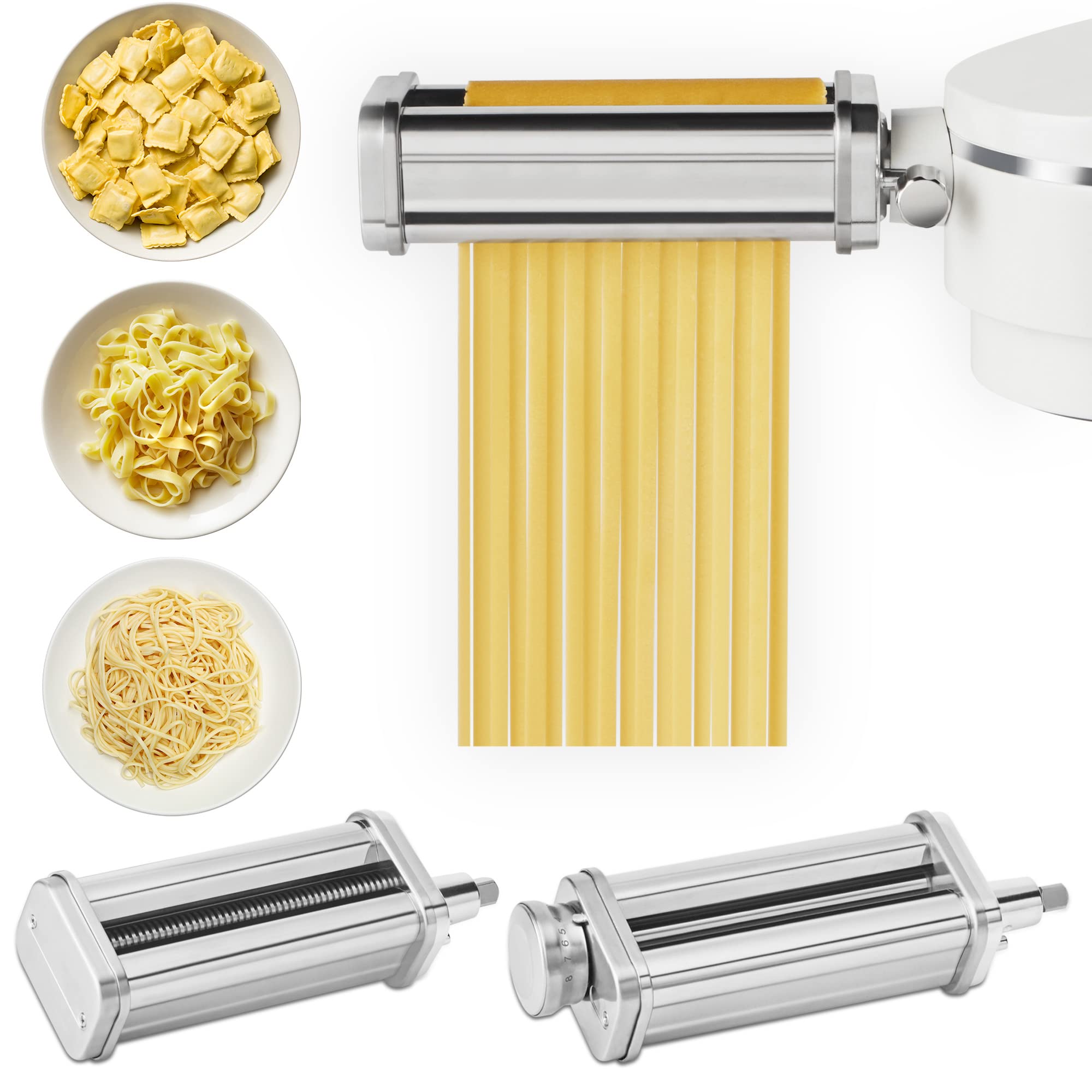 پاستا  ماکارانی ساز اینستنت کانادا Instant Pot Pasta Maker for Instant Stand Mixer Pro، شامل غلتک پاستا، برش فتوچینی و ضمائم برش اسپاگتی