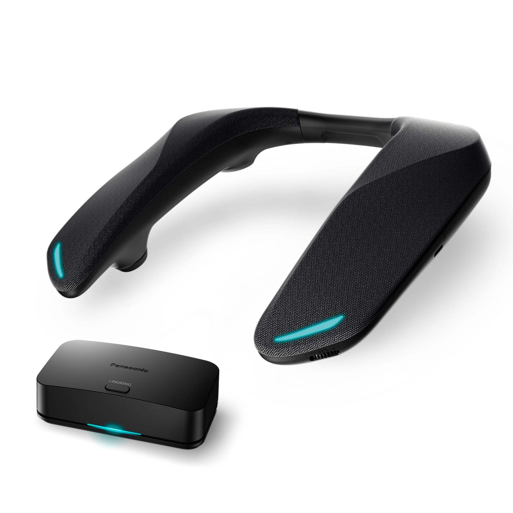 بلندگوی گردنی بی‌سیم مخصوص بازی پاناسونیک SC-GNW10، SoundSlayer با میکروفون هوش مصنوعی و حذف نویز، فرکانس ۲.۴ گیگاهرتز، سیستم ۴ بلندگو، LED، USB-C، PC/PS4/5/Switch
