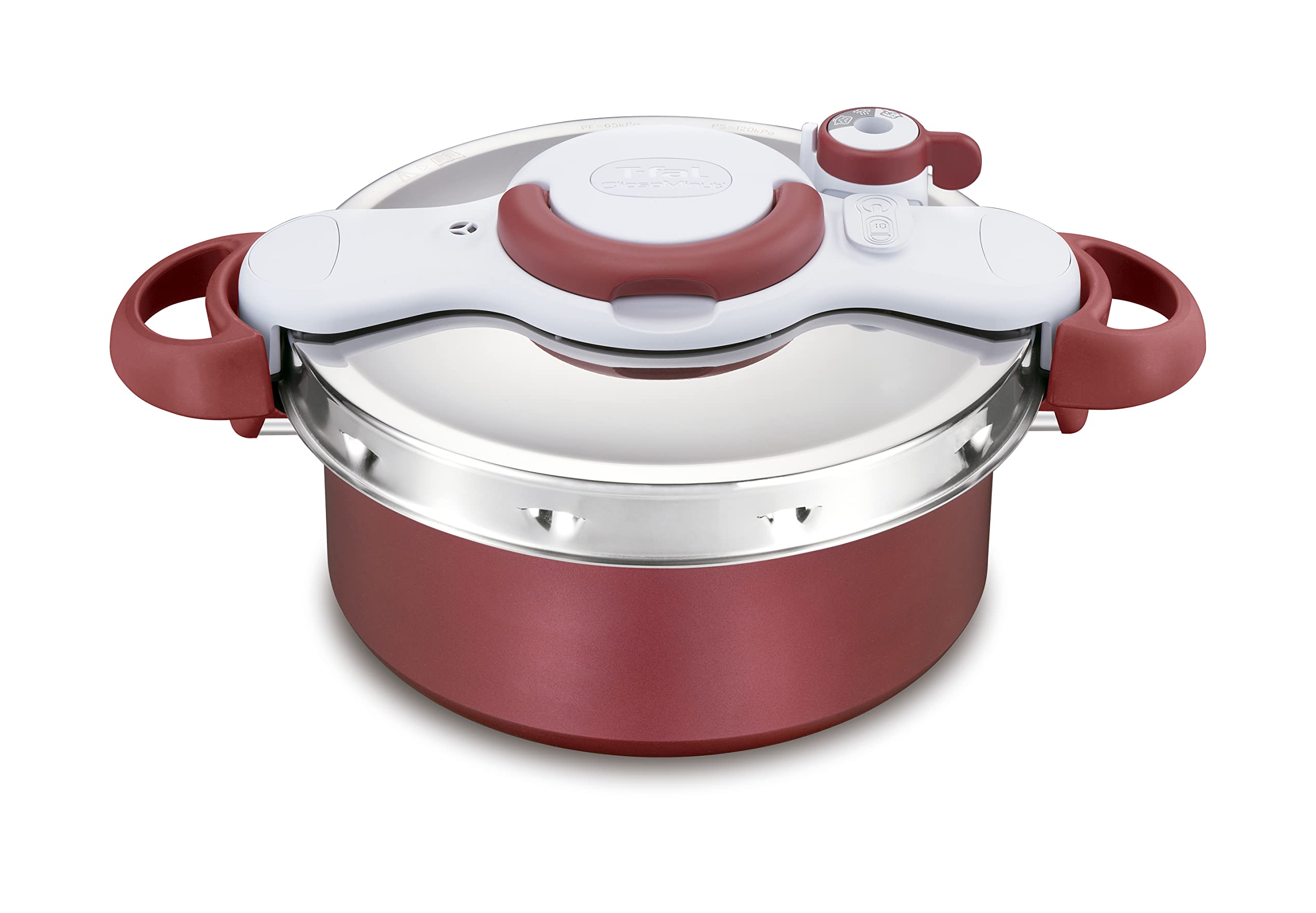زودپز 5 لیتر تفال فرانسه Tefal  P4705133- زودپز ساخته شده با 5 سیستم ایمنی و بسته شدن آسان با یک دست، حالت قابلمه، عملکرد بخار