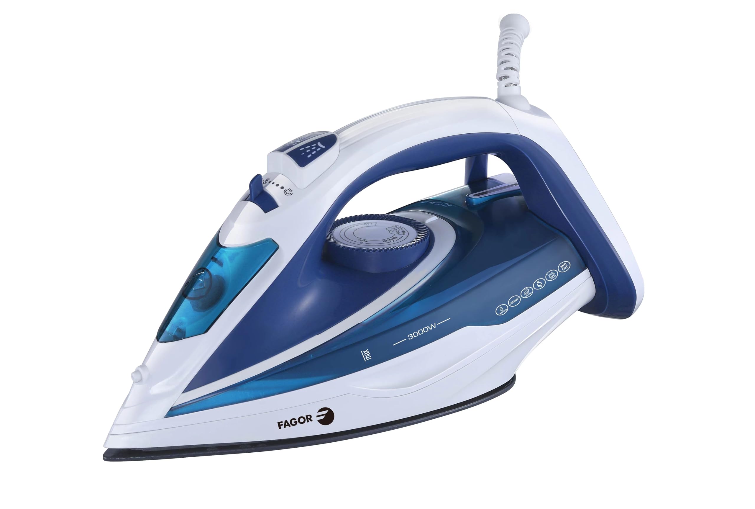 اتو بخار فاگور اسپانیا مدل Comforta Dampfbugeleisen، ابعاد ۳۲ در ۱۳.۵ در ۱۵.۷ سانتی‌متر، قدرت ۳۰۰۰ وات، برند: فاگور - شماره کالا: ۸۴۳۶۵۸۹۷۴۱۵۲