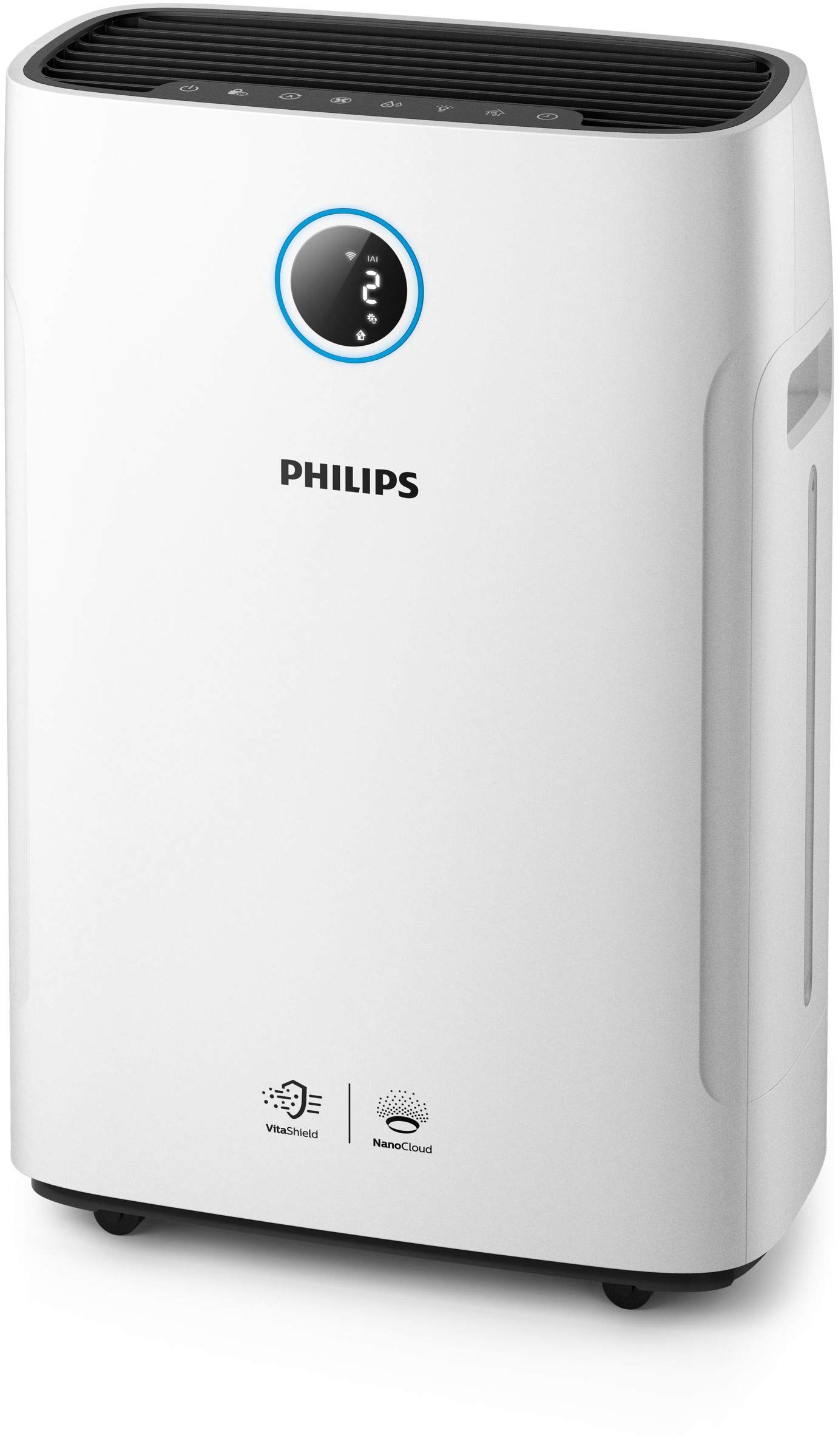 دستگاه تصفیه‌ هوا و مرطوب‌ کننده هوا فیلیپس 2 در 1 سری 2000i Philips AC2729/10 - کنترل برنامه، حذف گرد و غبار، ویروس‌ها و آلرژن‌ها در اتاق‌های تا 65 متر مربع