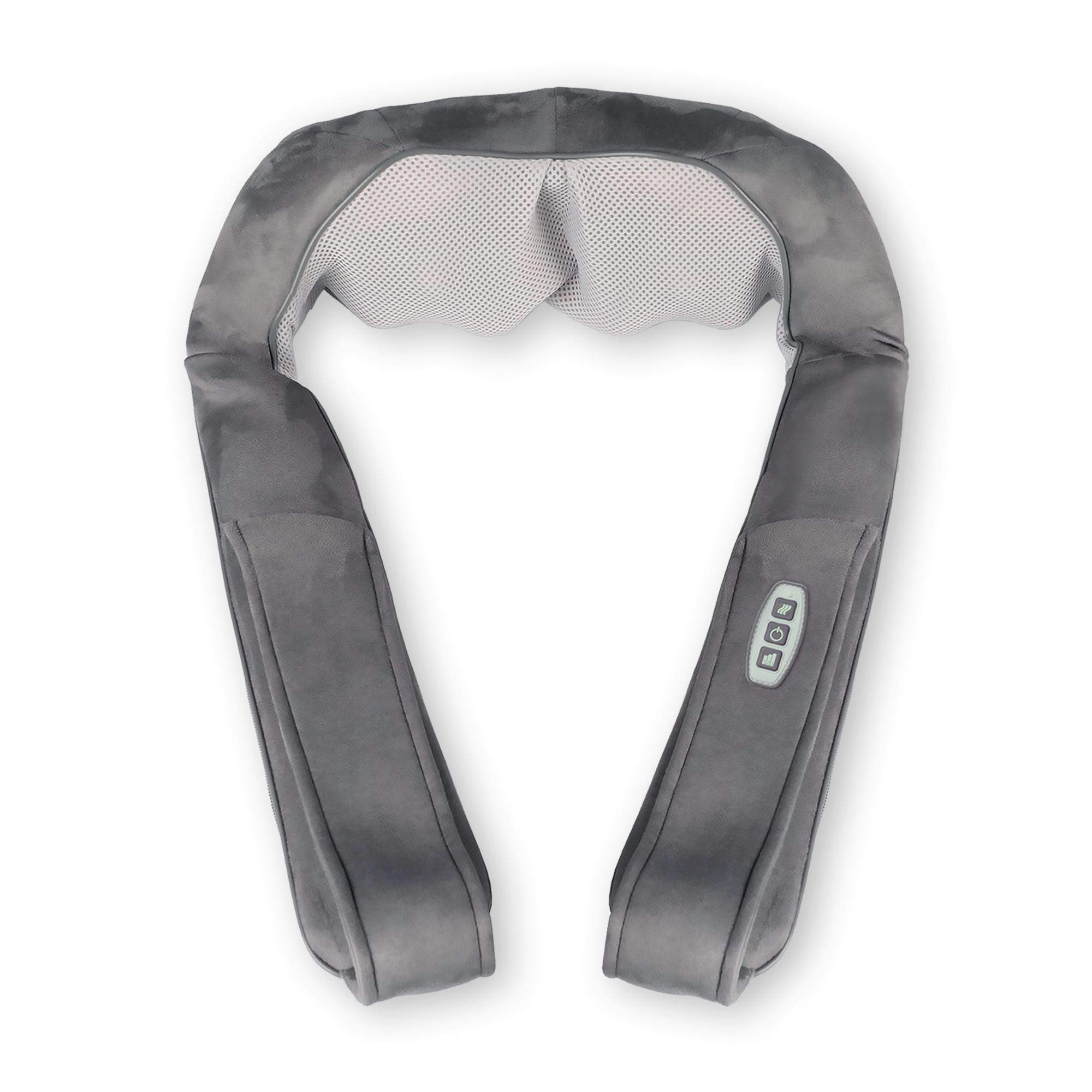 ماساژور گردن شیاتسو مدیسانا NM 885، ماساژور برای گردن، کمر، شکم، بالا و پایین پا، سری‌های ماساژ چرخشی، شامل عملکرد حرارتی، بی‌سیم، ماساژ شیاتسو خاکستری