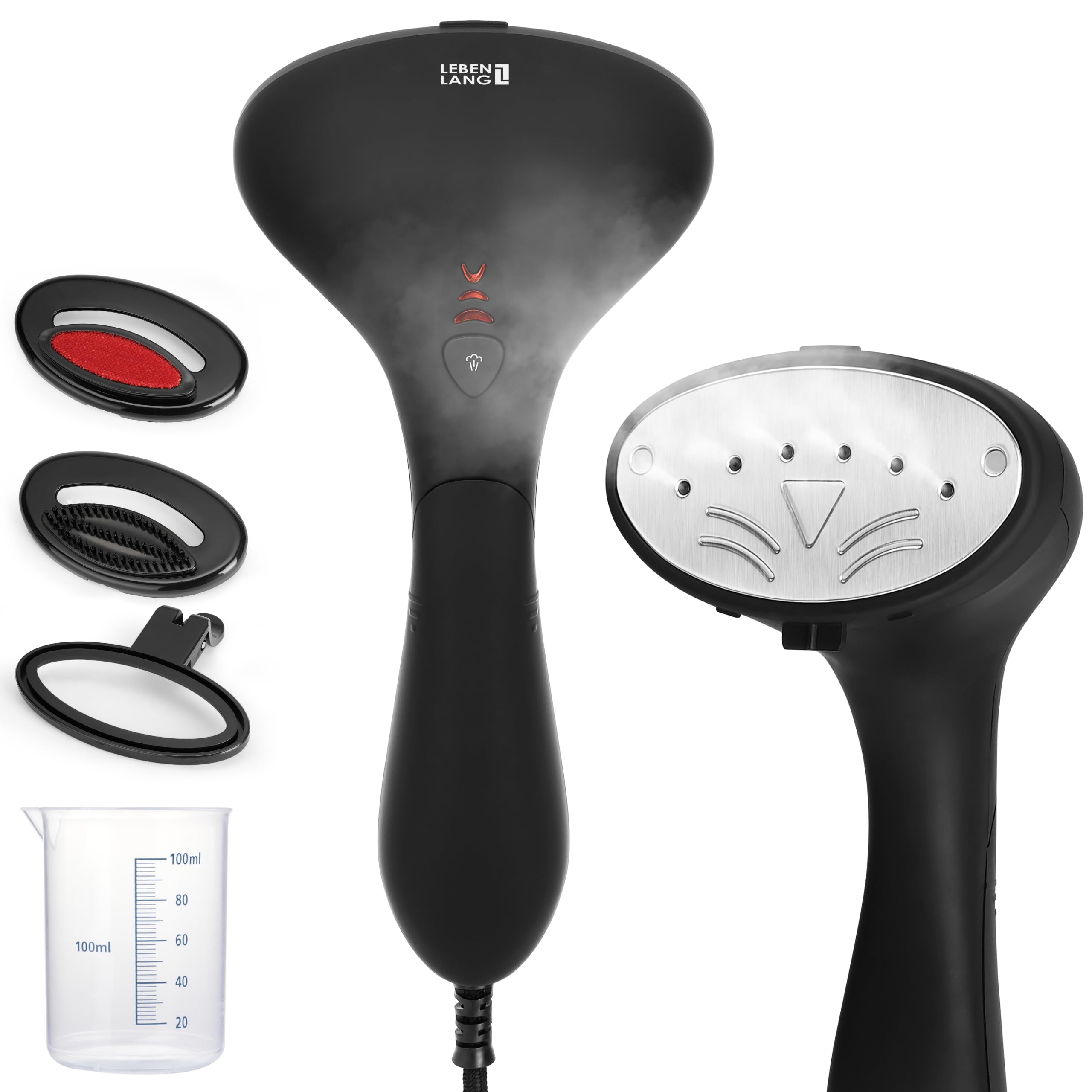 اتو بخار گر لبن لانگ آلمان - 3 حالت و شامل. ست لوازم جانبی I Steam در کمتر از 30 ثانیه. I Steamers Streamer Stream Brush Steam Iron اتو مسافرتی دستی برای لباس و پوشاک