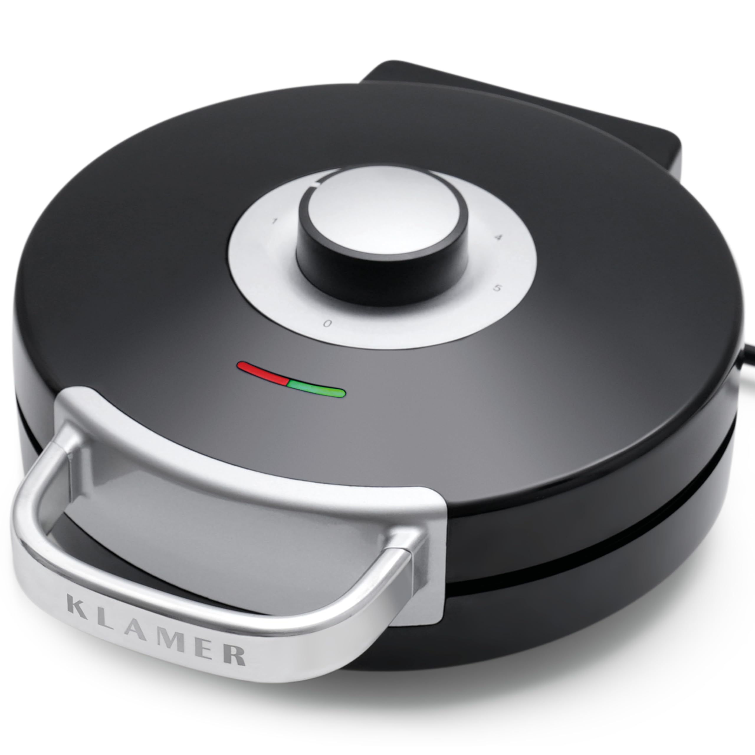 وافل ساز قلب کلامر آلمان KLAMER، وافل های قلبی شکل، 5 سطح، پوشش نچسب با کیفیت بالا، تمیز کردن آسان، 1000 وات، مشکی