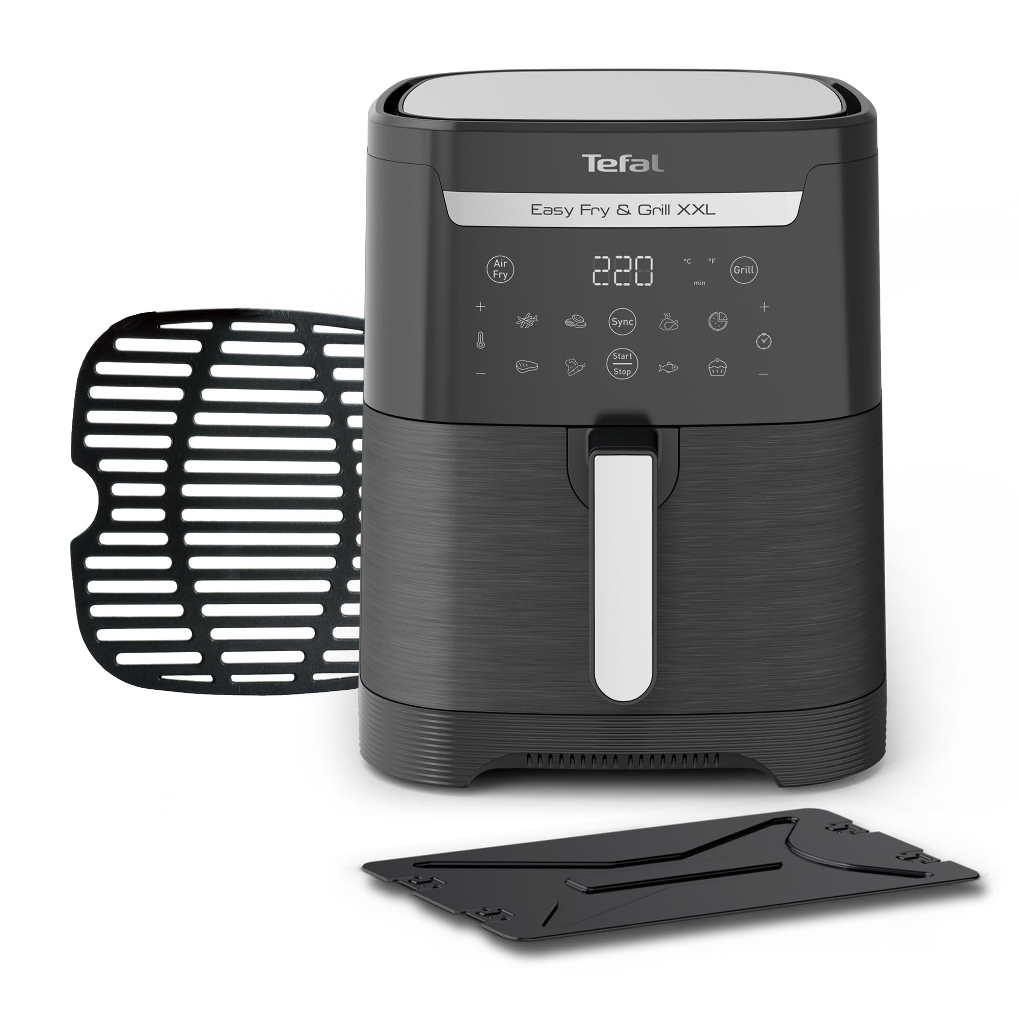 سرخ‌ کن هوای داغ و گریل تفال فرانسه مدل Easy Fry Grill XXL EY8018 با ظرفیت 6.5 لیتر، قابلیت Flexcook برای پخت همزمان دو غذا، 8 برنامه خودکار و پخت بدون روغن