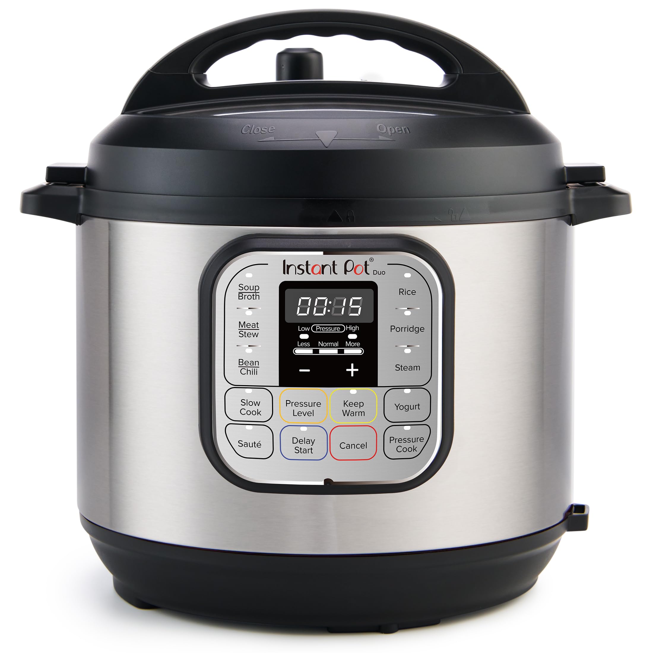 زودپز برقی مولتی کوکر اینستنت کانادا هوشمند 7 در 1 Instant Pot Duo 5.7 L - زودپز، اجاق گاز آرام، پلوپز، ماهیتابه، ماست ساز، بخارپز و غذاساز، مشکی/استیل ضد زنگ
