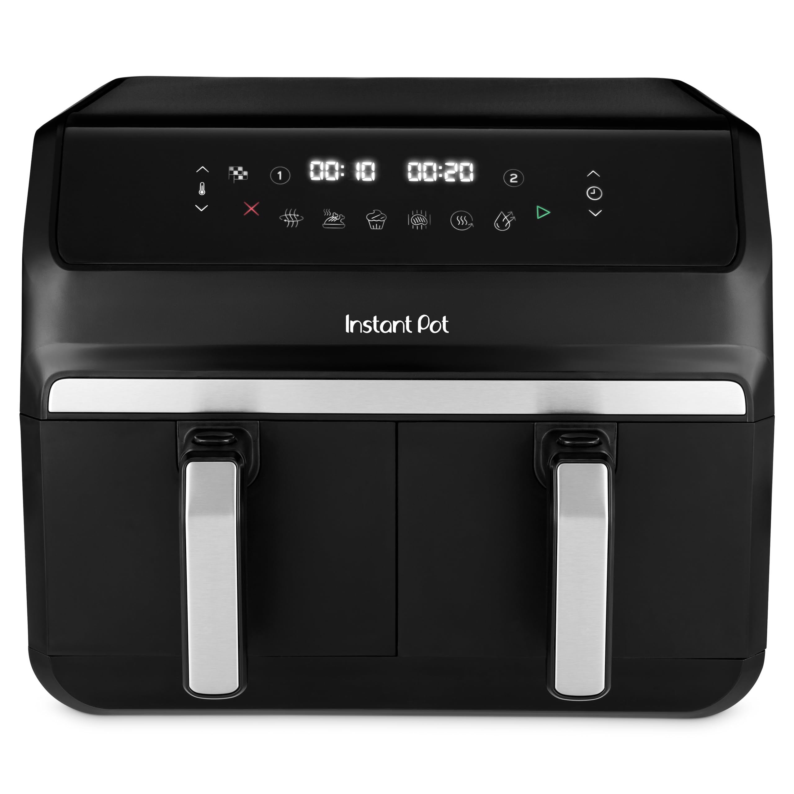 سرخ کن دو قلو اینستنت کانادا Instant Pot Vortex Dual 8L – سرخ کن بادی دیجیتال، مشکی، برنامه هوشمند 8 در 1 – سرخ کردن عمیق، پخت، کباب کردن، گریل، آبگیری، گرم کردن مجدد، همگام‌پزی و همگام‌سازی – 1550-1850 وات