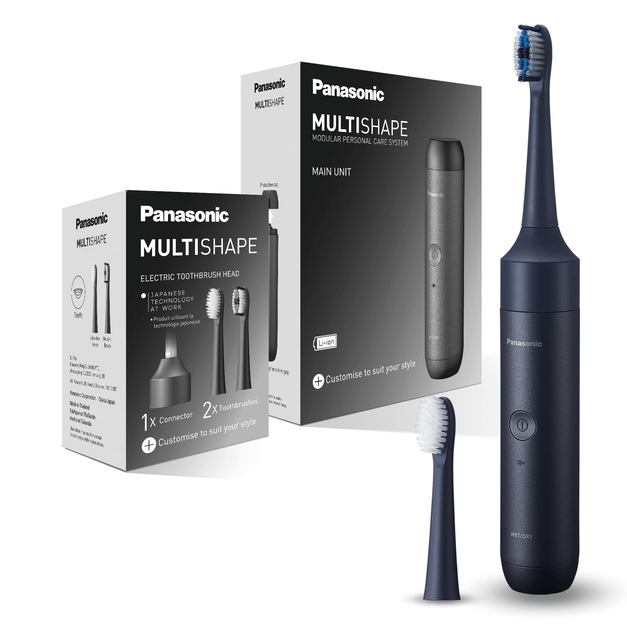 سیستم مراقبت از بدن ماژولار پاناسونیک MULTISHAPE ER-CTB1، سر مسواک برقی با برس بسیار ظریف، چند منظوره و باتری لیتیوم-یونی قابل شارژ، کیت شروع مراقبت از دهان و دندان