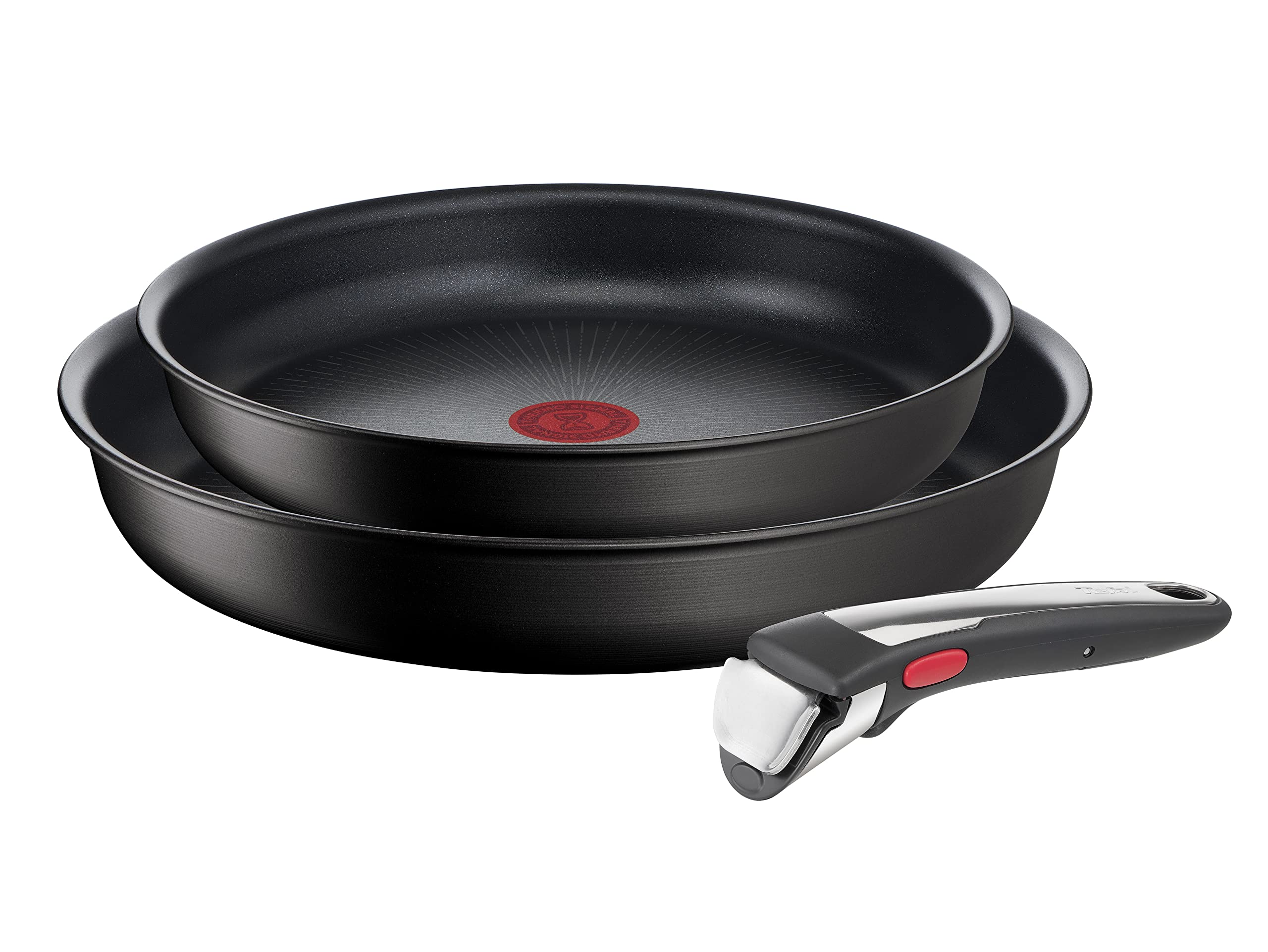 ماهیتابه 3 پارچه تفال فرانسه Tefal Ingenio Unlimited با روکش نچسب، قابل صرفه جویی در فضا، قابل انباشته شدن، دسته جهانی قابل جابجایی، سیگنال حرارتی در دمای سرخ کردن ایده آل، L39598