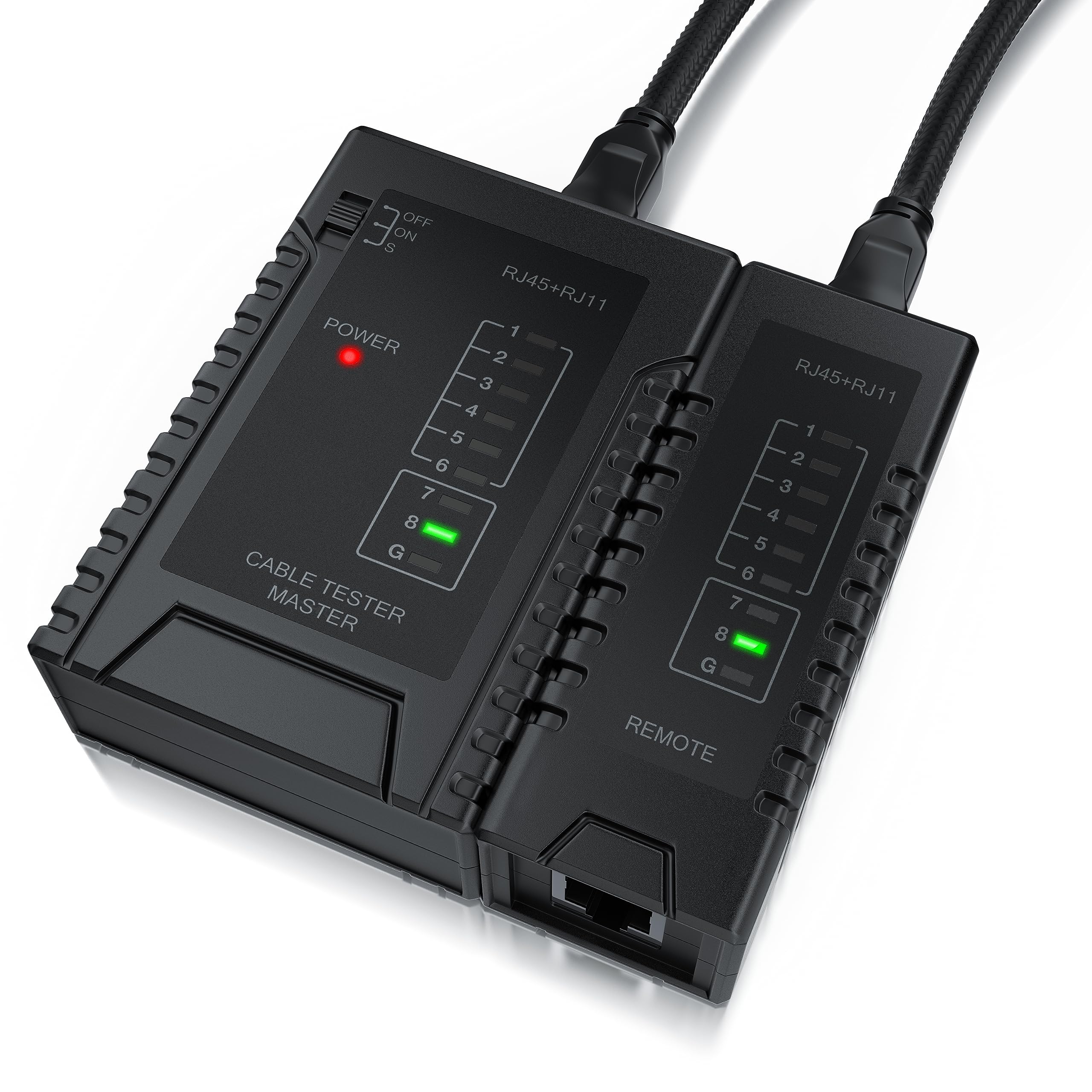 تستر کابل شبکه CSL - تستر شبکه برای کابل های شبکه RJ45 و RJ11 - تستر کابل - تستر خط برای کابل CAT 6 CAT 7 CAT 8.1 + تلفن
