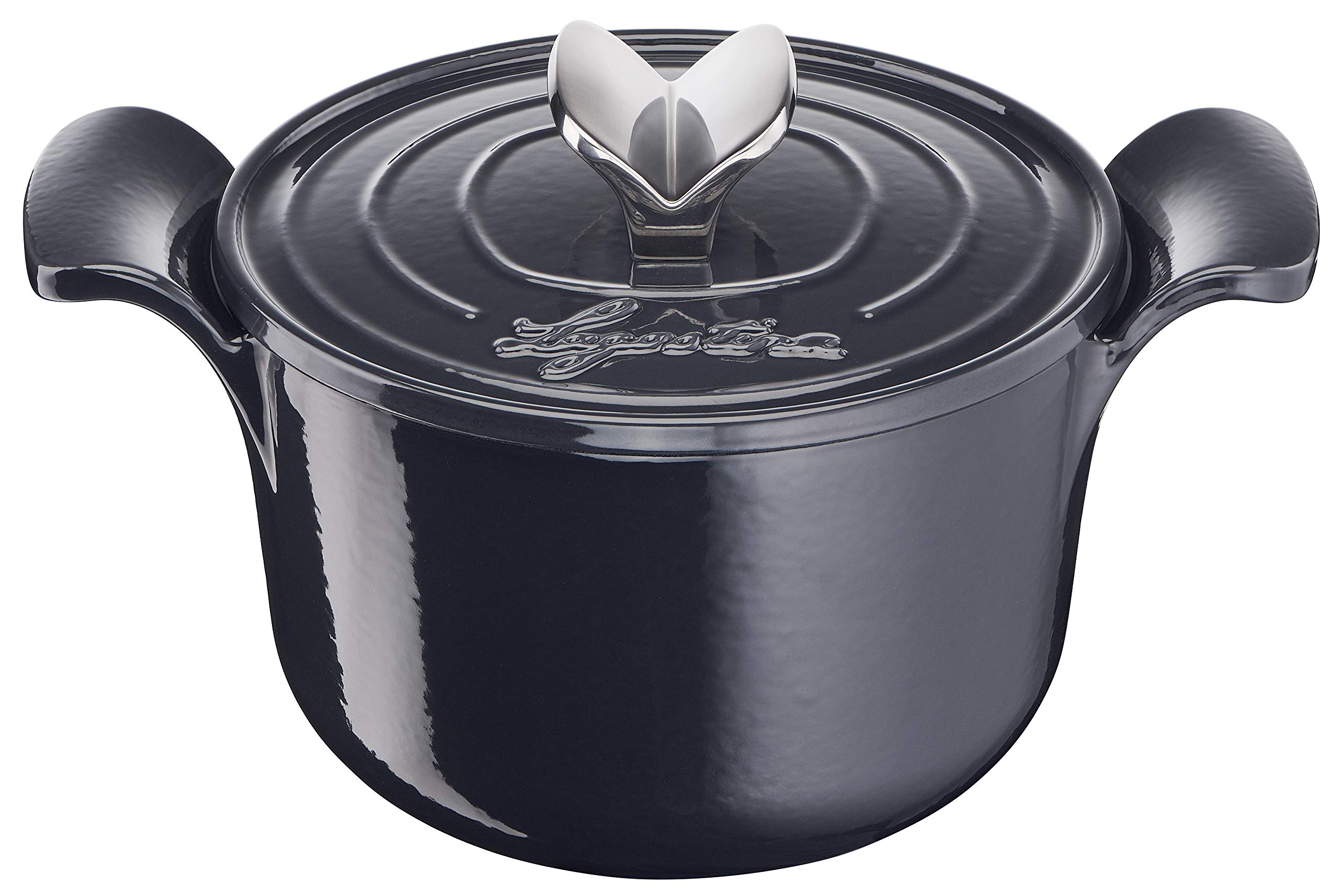 قابلمه‌های القایی لاگوستینا ترادیزیونه، بلند، مشکی، ۱۸ سانتی‌متر، چدنی