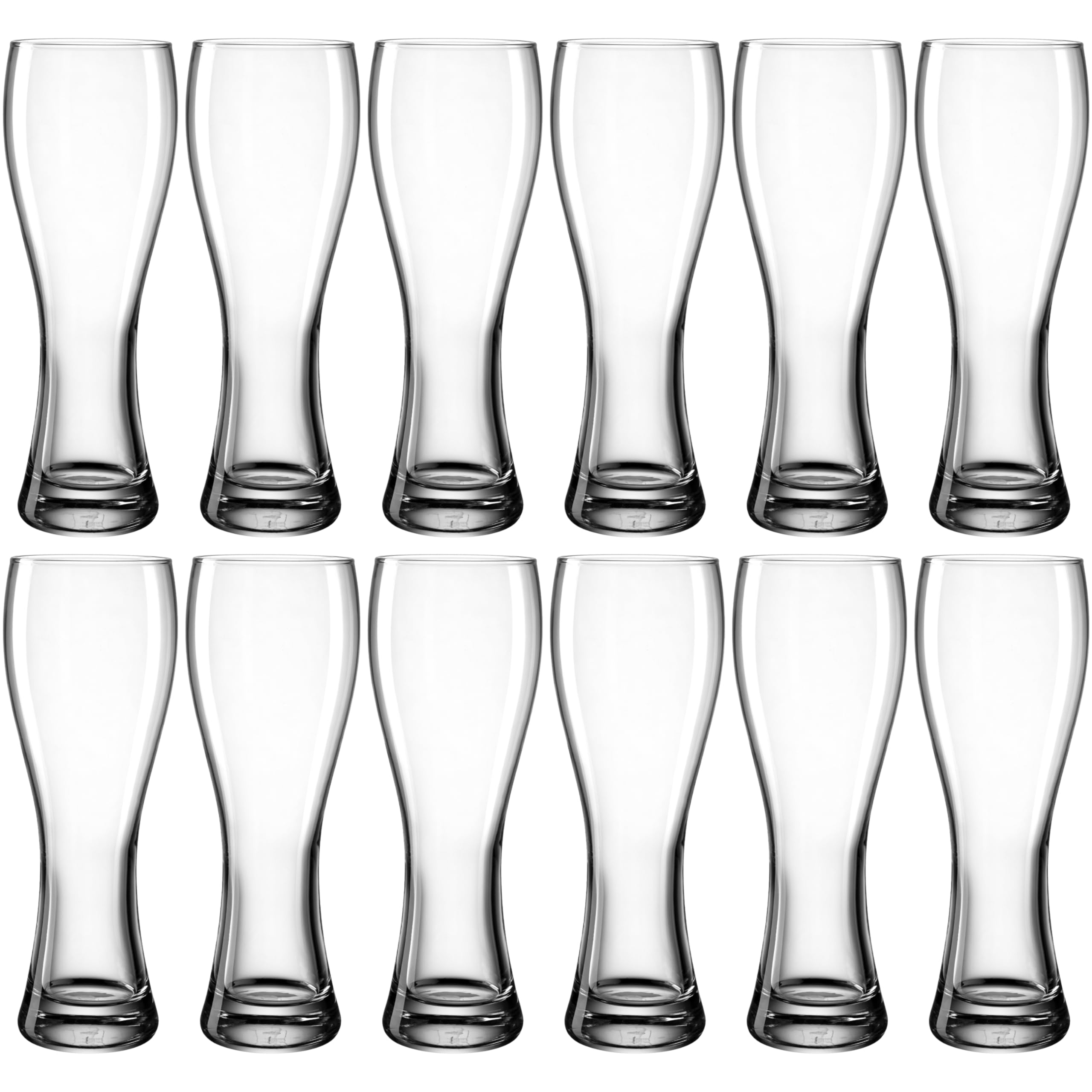 لیوان‌های آبجو گندم LEONARDO HOME Maxima، مجموعه 12 تایی - لیوان‌های آبجو گندم، کیفیت ساخت بالا - ظرفیت 500 میلی‌لیتر - قابل شستشو در ماشین ظرفشویی - 12 لیوان آبجو گندم، شفاف، 061755