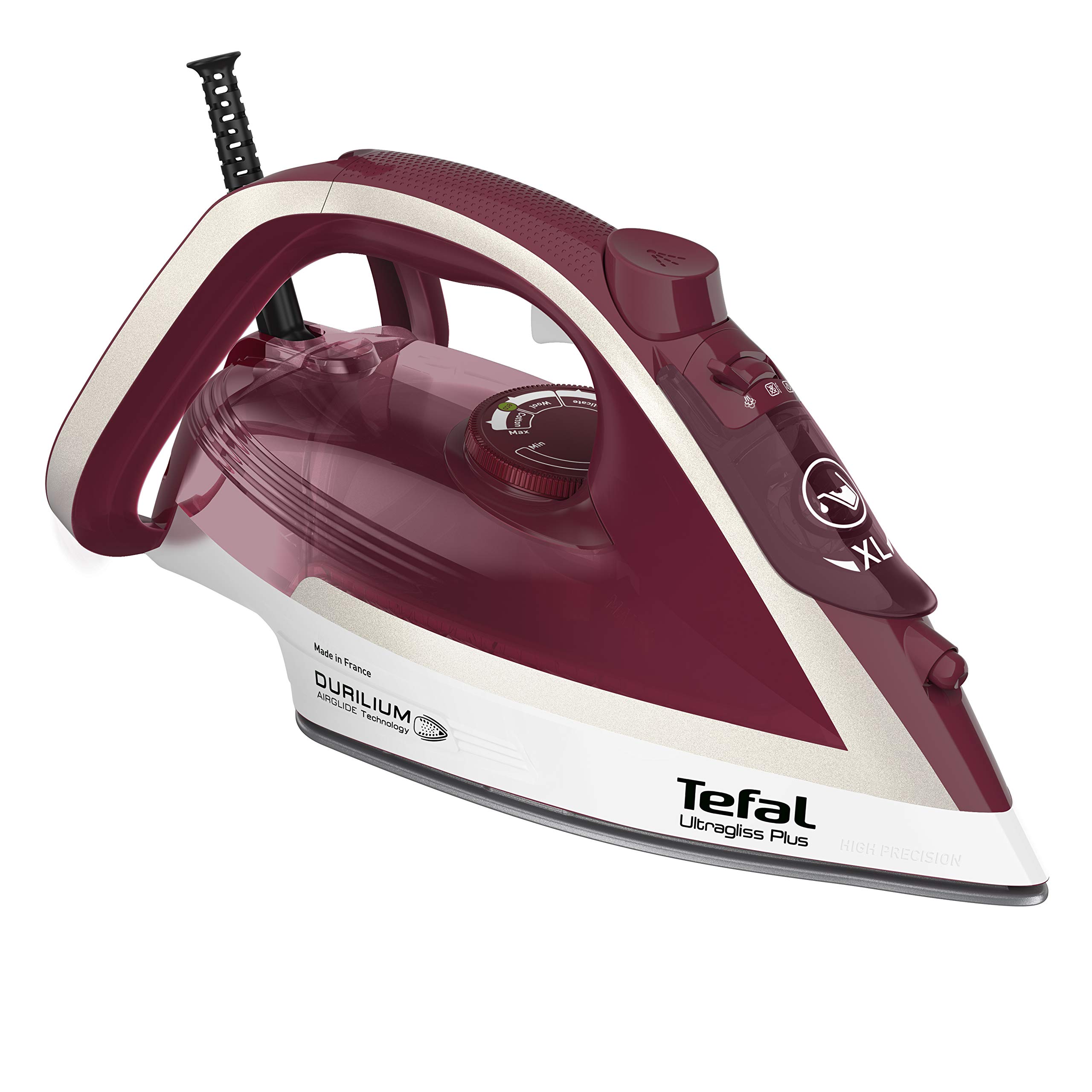 اتو بخار تفال فرانسه Tefal FV6810 بخار 250 گرم در دقیقه کفی ضد خش  قرمز سفید