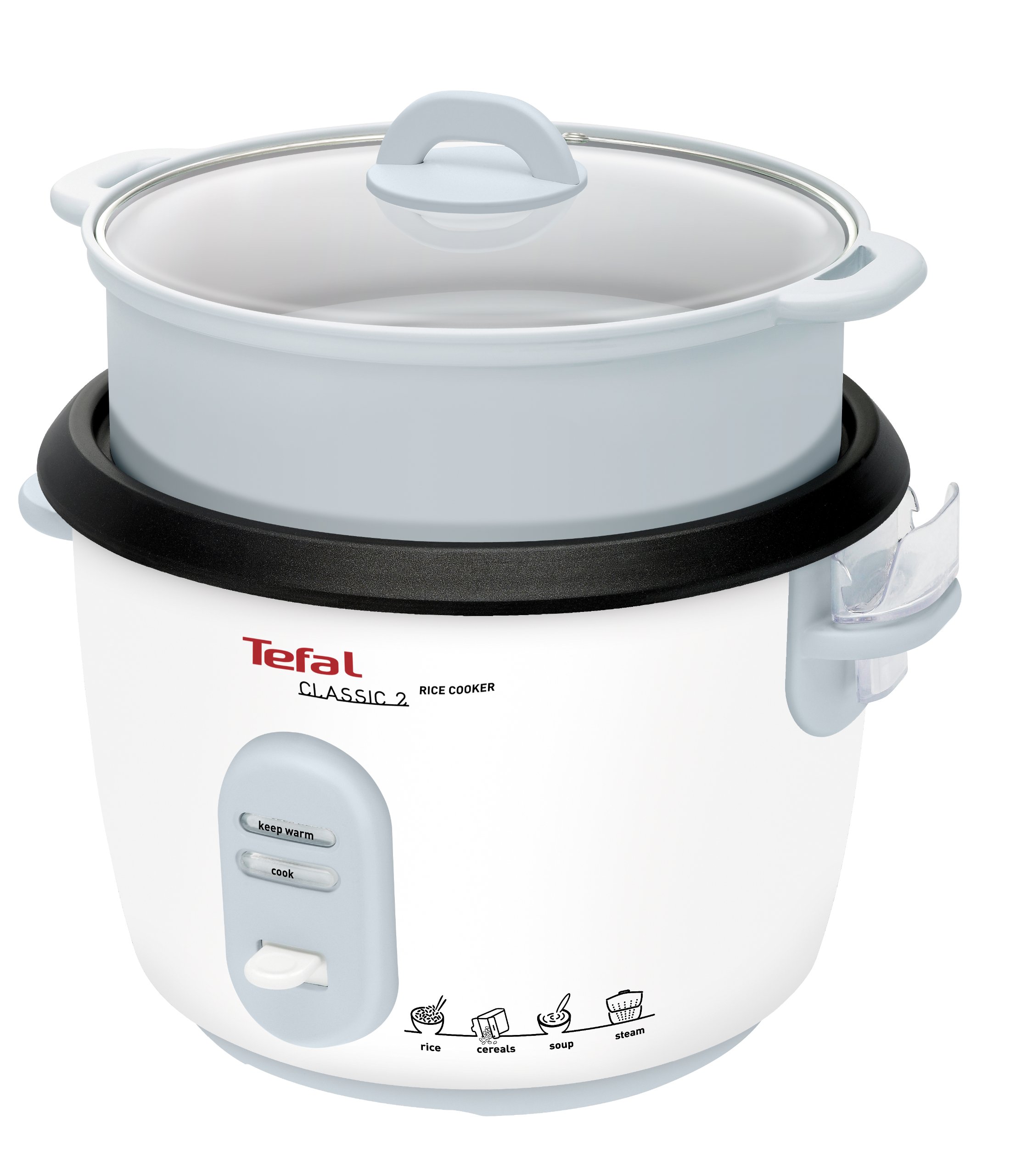 پلوپز تفال فرانسه Tefal RK1011 | برنامه های آشپزی از پیش تعیین شده | ظرفیت 10 فنجان 1.8 لیتر | تنظیمات دستی | پخت کامل برنج 700 وات