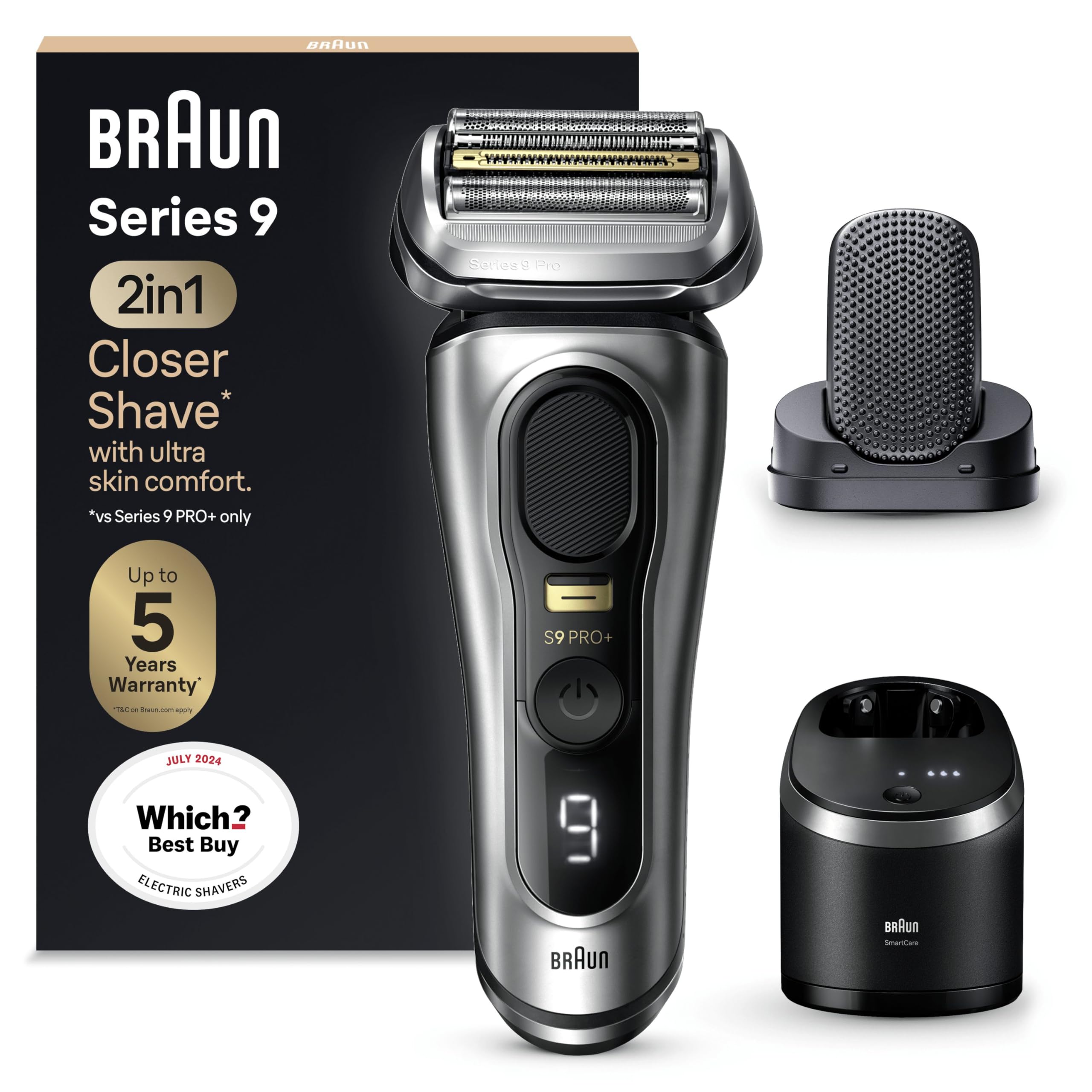 ریش تراش براون آلمان مدل Braun Series 9 PRO+  Runtime, 9597cc Silver