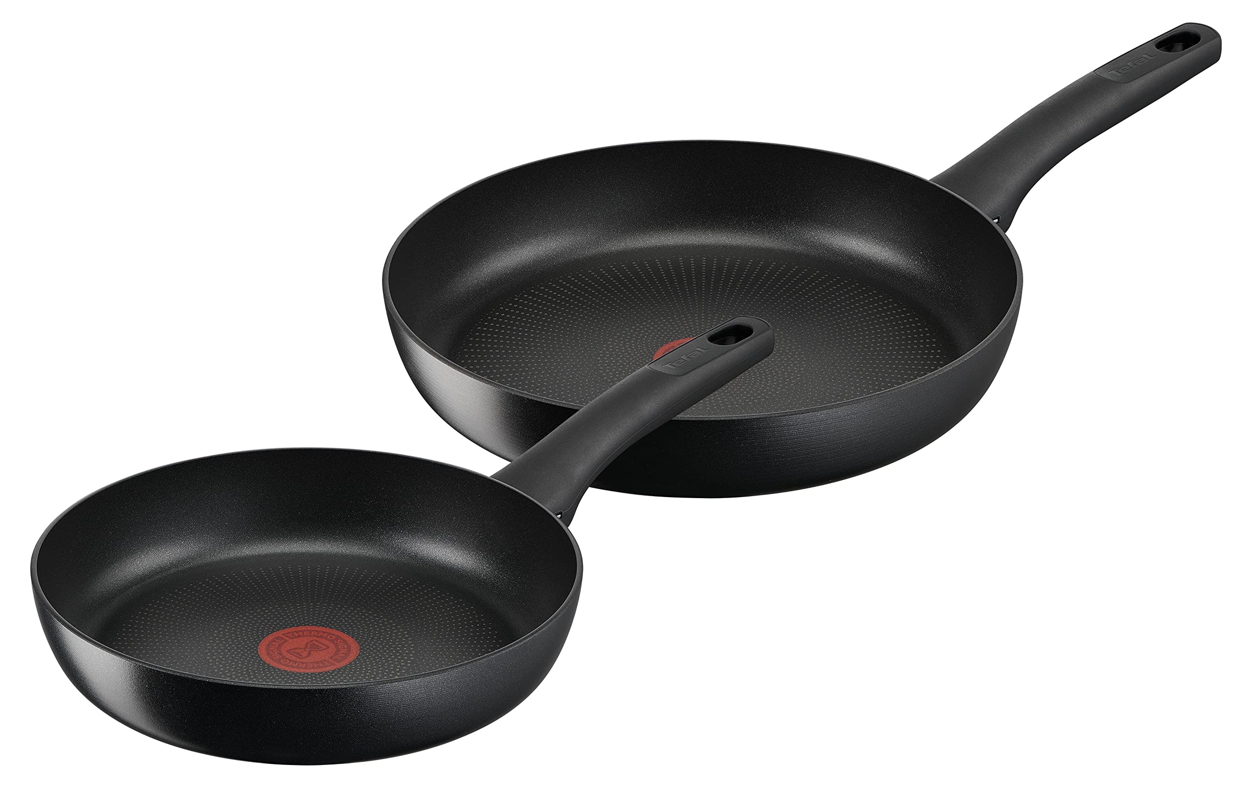 ماهیتابه 2 عددی تفال فرانسه Tefal G28890 Hard Titanium On Pan set 24 + 28cm پوشش نچسب بی ضرر | نشانگر دمای سیگنال حرارتی