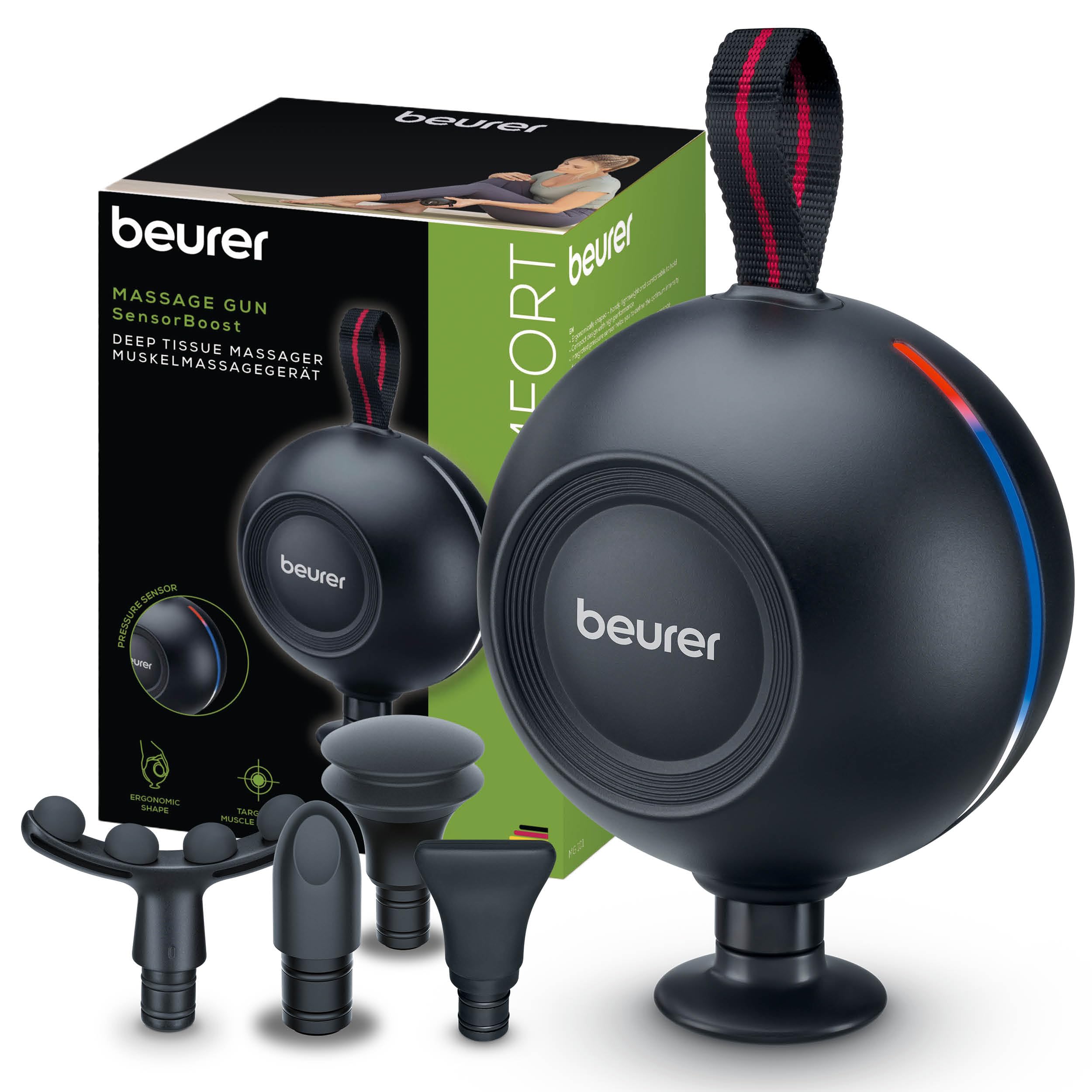 ماساژور سنسوربوست بیورر آلمان Beurer MG 101 ماساژ نقاط ماشه‌ای بی‌صدا و قدرتمند برای آرامش و بازسازی، با سنسور فشار