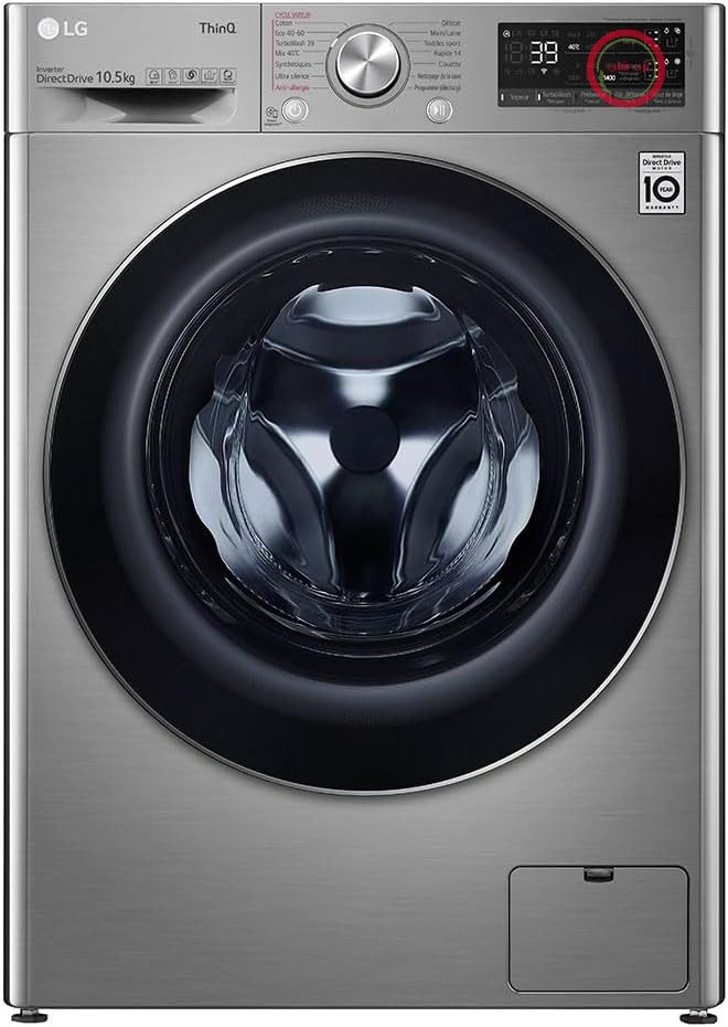 ماشین لباسشویی 10.5 کیلوگرمی LG F14V72ISTA از جنس استیل ضد زنگ