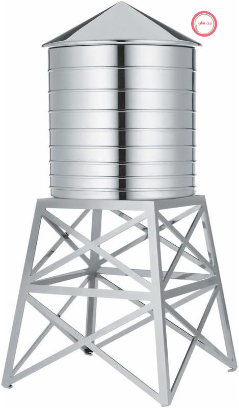 مخزن آب Alessi DL02 - استیل ضد زنگ 18/10، براق، دارای رویه، 12.00 x 12.00 x 27.00 سانتی متر