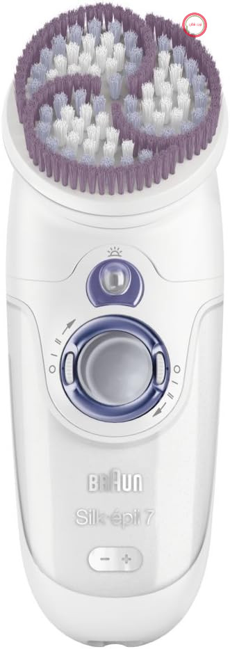 اپیلاتور بی‌سیم خشک و مرطوب Braun SE7921 Silk-épil 7 Skin Spa و برس لایه‌بردار صوتی
