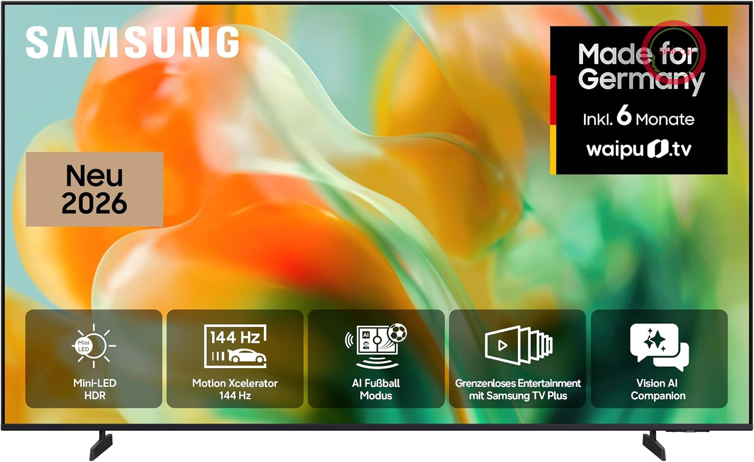 تلویزیون سامسونگ Samsung مدل مینی ال‌ای‌دی M80H 4K، 65 اینچ (163 سانتی‌متر)، تلویزیون UHD، تلویزیون هوشمند