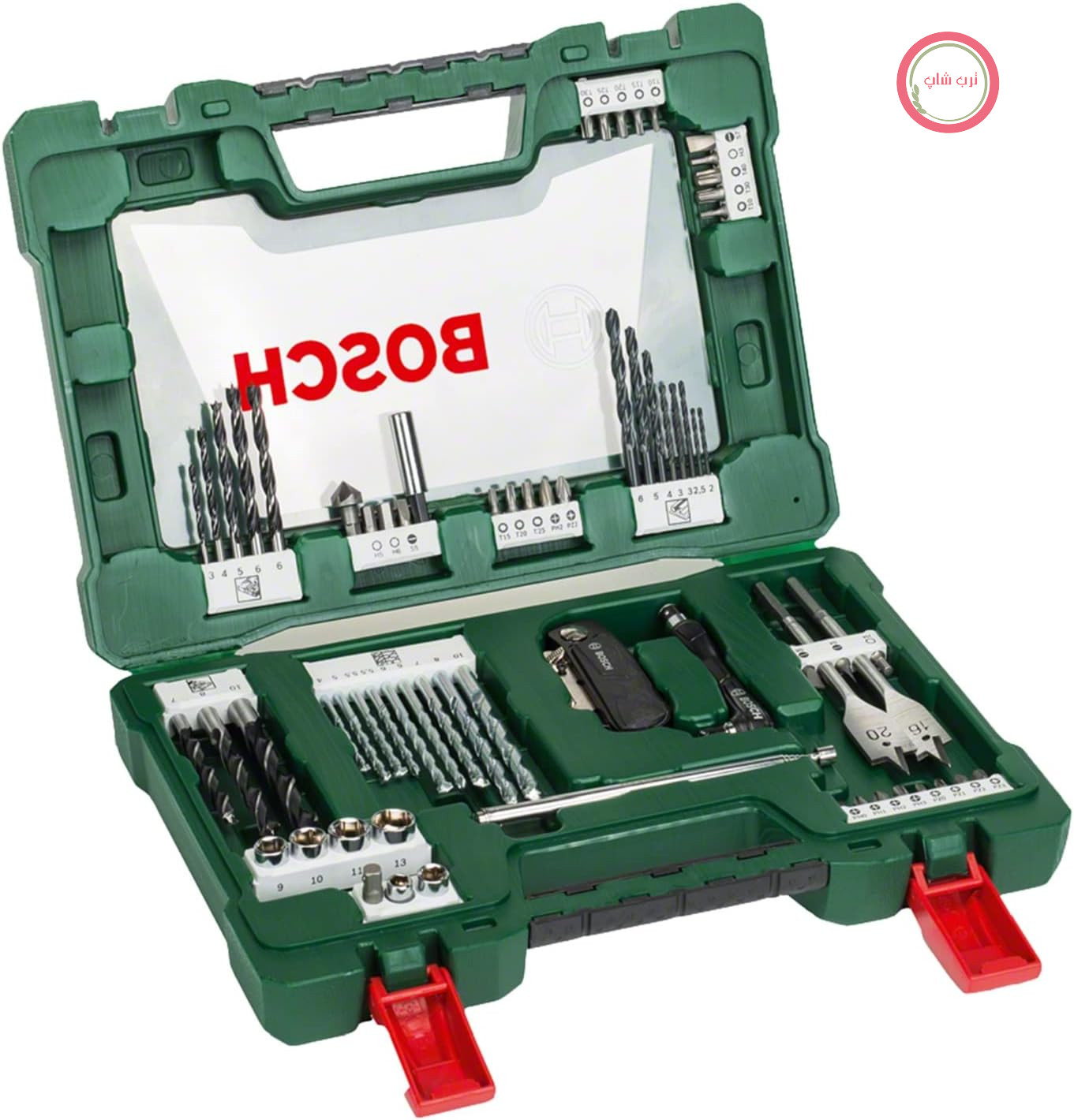 مجموعه مته و پیچ بوش 68 تکه Bosch V - Line برای چوب، سنگ و فلز، لوازم جانبی ابزار حفاری و پیچ