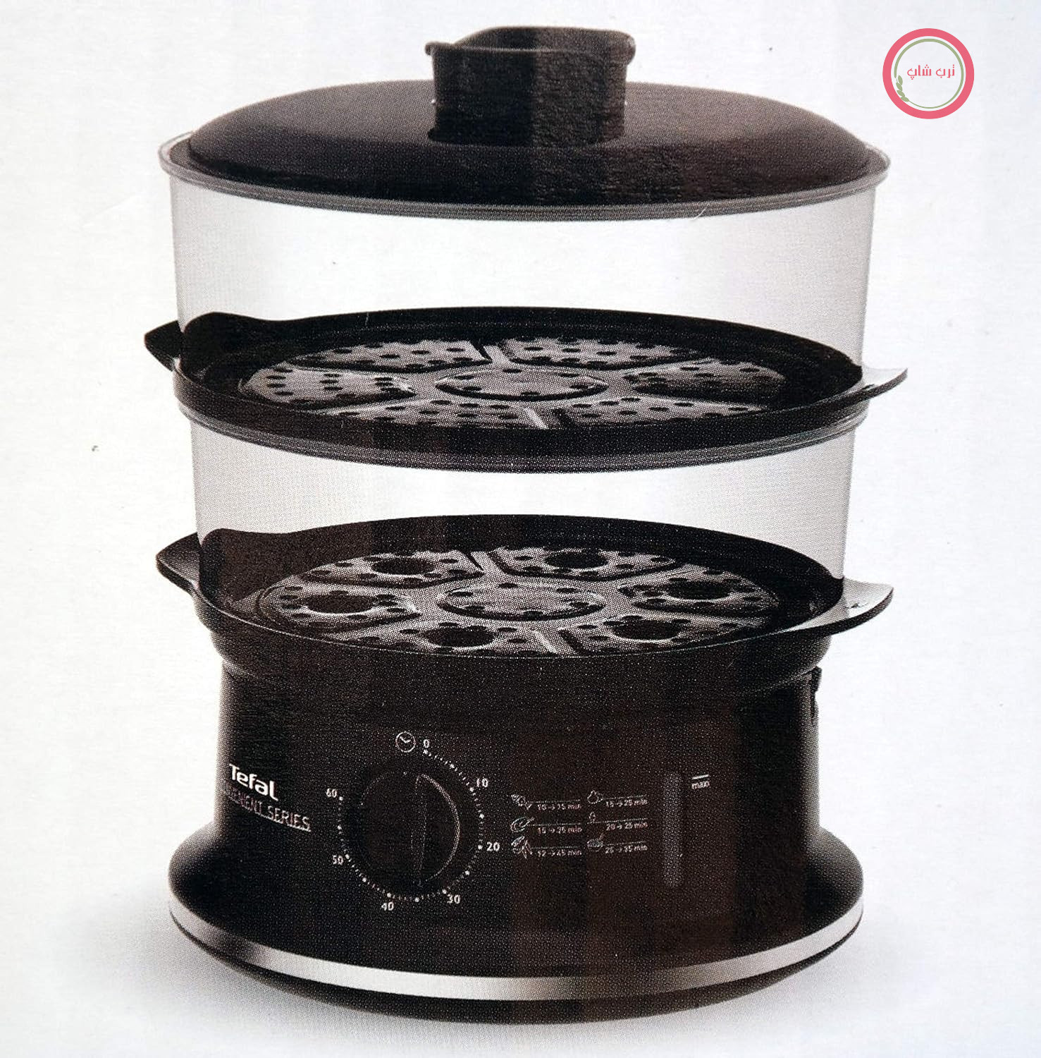 بخارپز مشکی Tefal VC140135 2 سبد (S) 900 وات (2 سبد (S)، مشکی، مستقل، چرخشی، مکانیکی، 900 وات)
