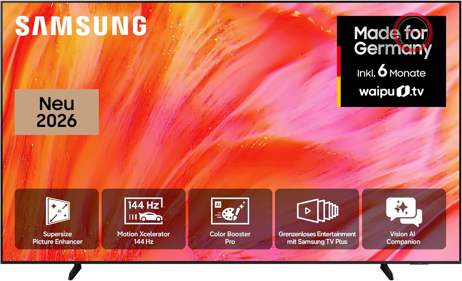 تلویزیون سامسونگ Samsung مدل کریستال U9079H 4K با اندازه 98 اینچ (247 سانتی‌متر) و کیفیت UHD، دستیار هوش مصنوعی برای پاسخگویی به سوالات شما، تقویت‌کننده رنگ حرفه‌ای برای رنگ‌های غنی‌تر، ارتقاء کیفیت تصویر 4K با هوش مصنوعی، بسته صدای پویا، 900 کانال رایگان، تلویزیون هوشمند