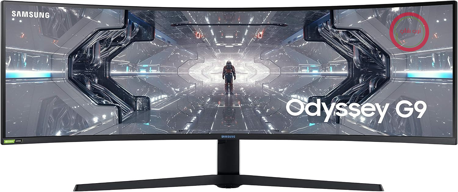 مانیتور گیمینگ منحنی سامسونگ Samsung مدل اودیسه G9 مدل C49G93TSSR، ۴۹ اینچ، QLED، وضوح DQHD، فناوری AMD FreeSync Premium Pro، سازگار با G-Sync، زمان پاسخگویی ۱ میلی‌ثانیه، انحنای ۱۰۰۰R، نرخ تازه‌سازی ۲۴۰ هرتز