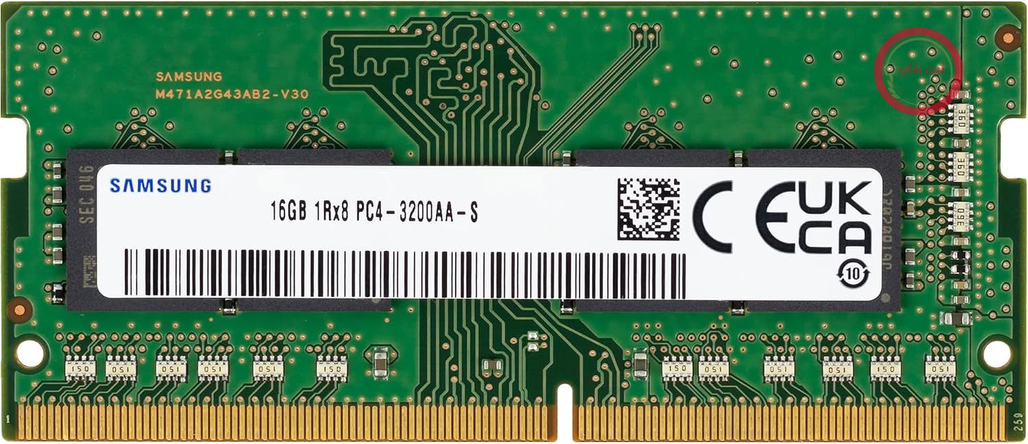 رم لپ تاپ سامسونگ 16 گیگابایت DDR4 3200MHz PC4-25600 (PC4-3200AA) CL22 SODIMM 1Rx8 Single Rank 1.2V 260pin