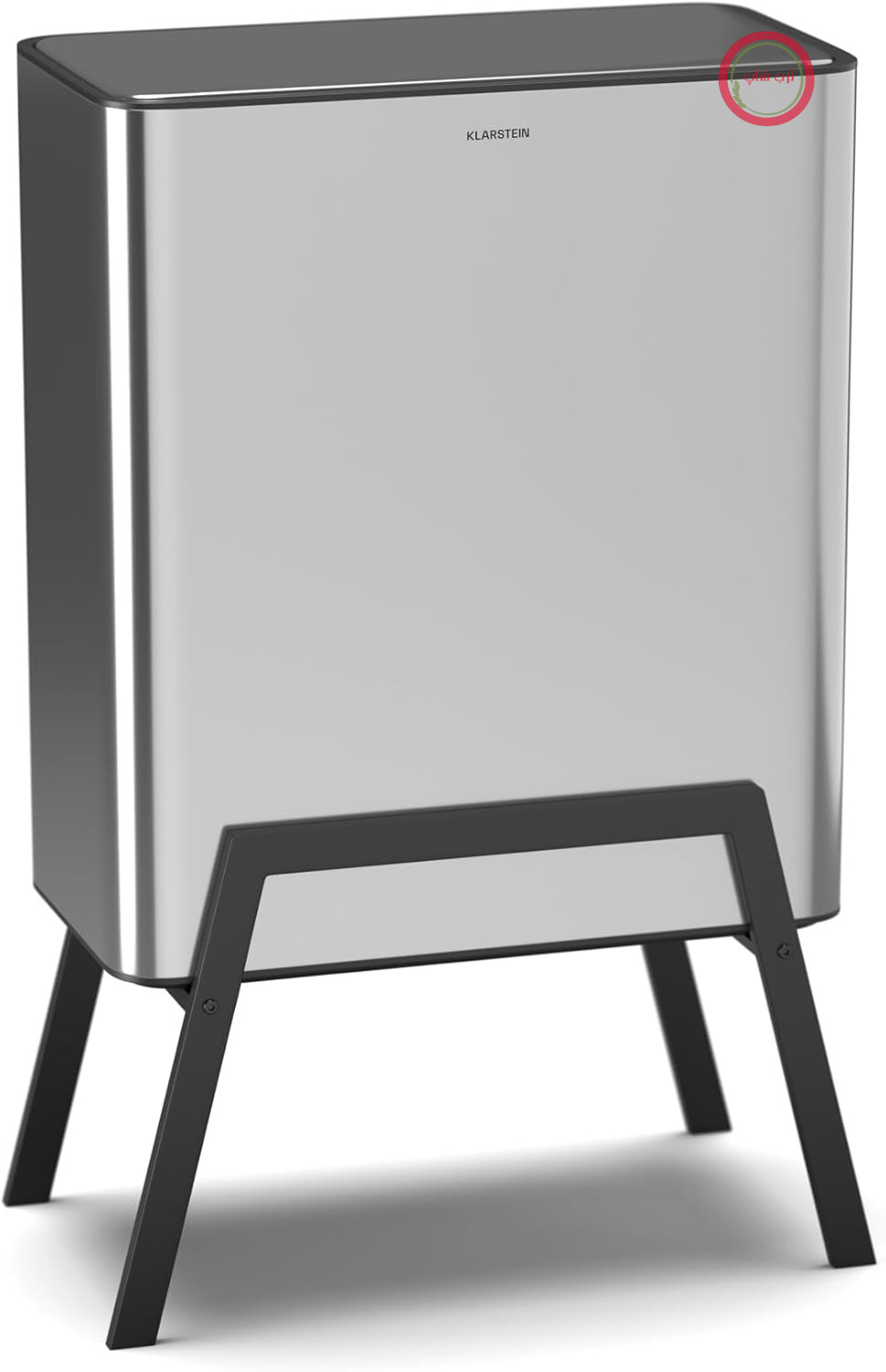 سطل زباله Klarstein Yuma - سطل زباله 30 لیتری با فیلتر بو، دکمه فشاری، سطل داخلی قابل جدا شدن، پایه‌های شیک، استیل ضد زنگ - سطل زباله آشپزخانه