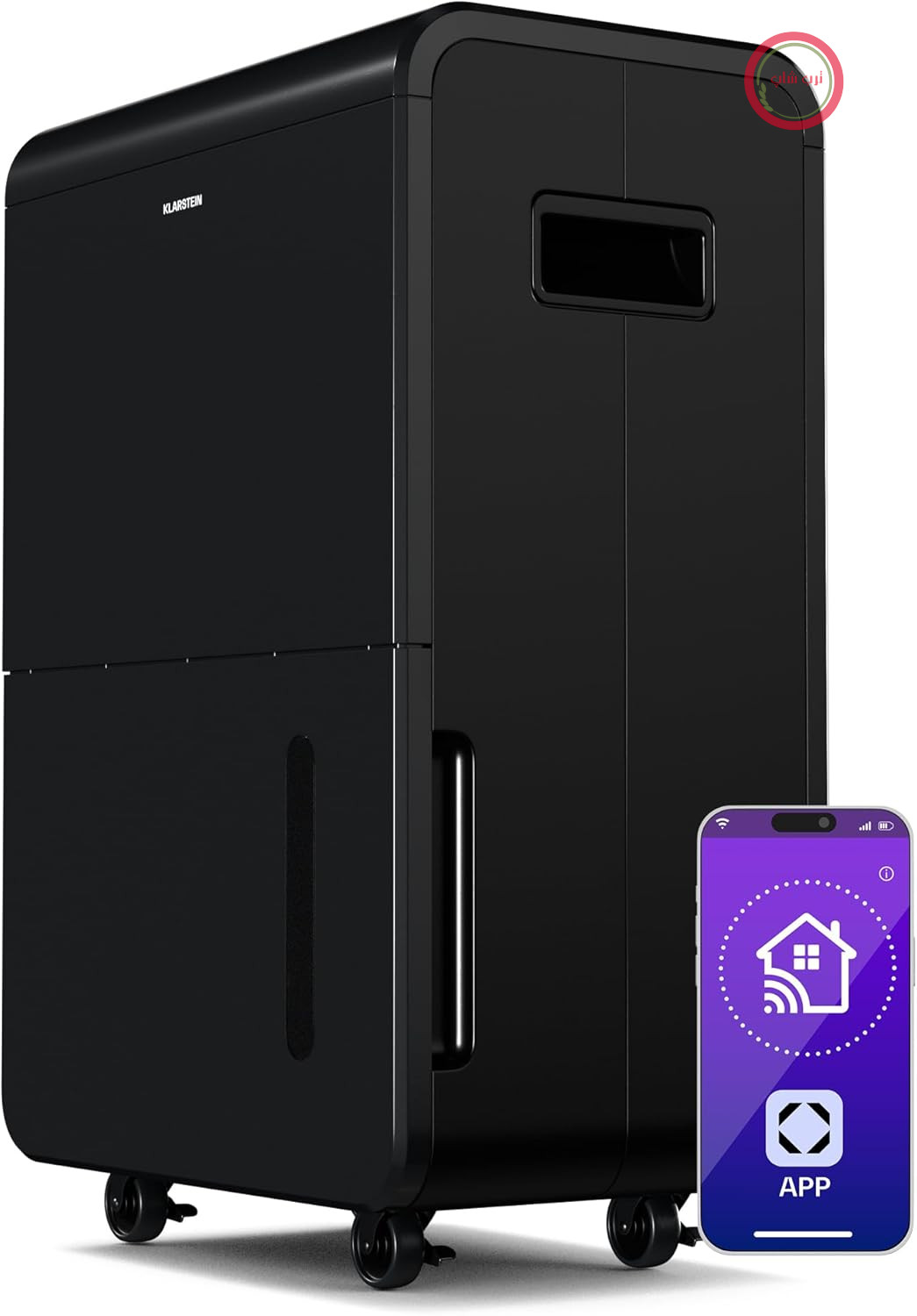 رطوبت‌گیر Klarstein DryFy Grand Smart 70 لیتری - کنترل از طریق اپلیکیشن WiFi، مخزن 8 لیتری، تایمر 24 ساعته، خاموش شدن خودکار، قابل حمل، رطوبت‌گیر برقی برای زیرزمین‌ها و اتاق‌های تا 90 متر مربع