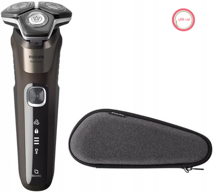 ریش تراش مردانه Philips S5886/30 SkinIQ SteelPrecision مخصوص اصلاح صورت و بدن، صفحه نمایش LED، قابل شارژ، براون، با ماشین اصلاح، 60 دقیقه، 0.15 کیلوگرم