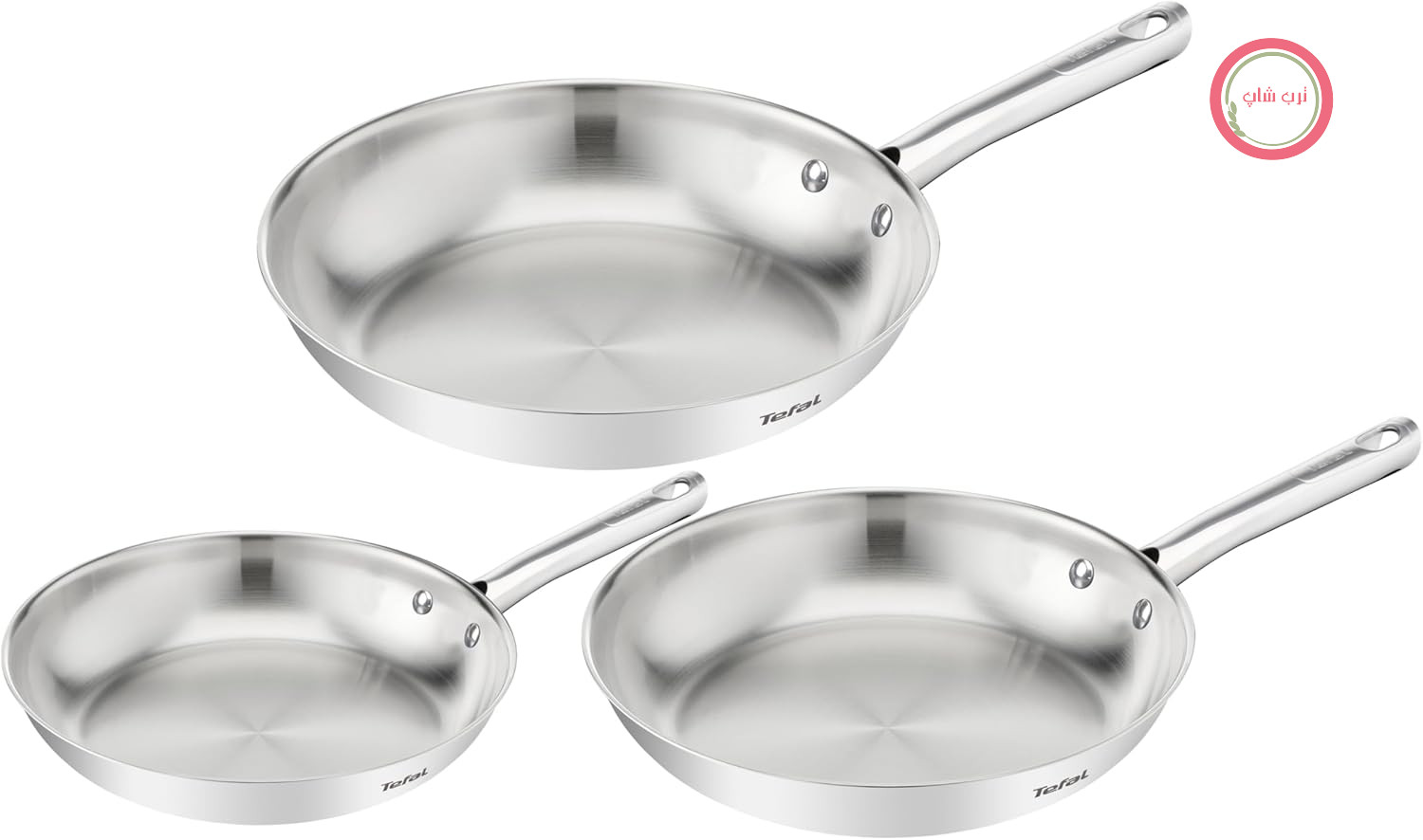 سرویس ماهیتابه تفال مدل Duetto On، سایز B866S334، 20/24/28 سانتی‌متر، استیل ضد زنگ با کیفیت بالا، 10 سال ضمانت