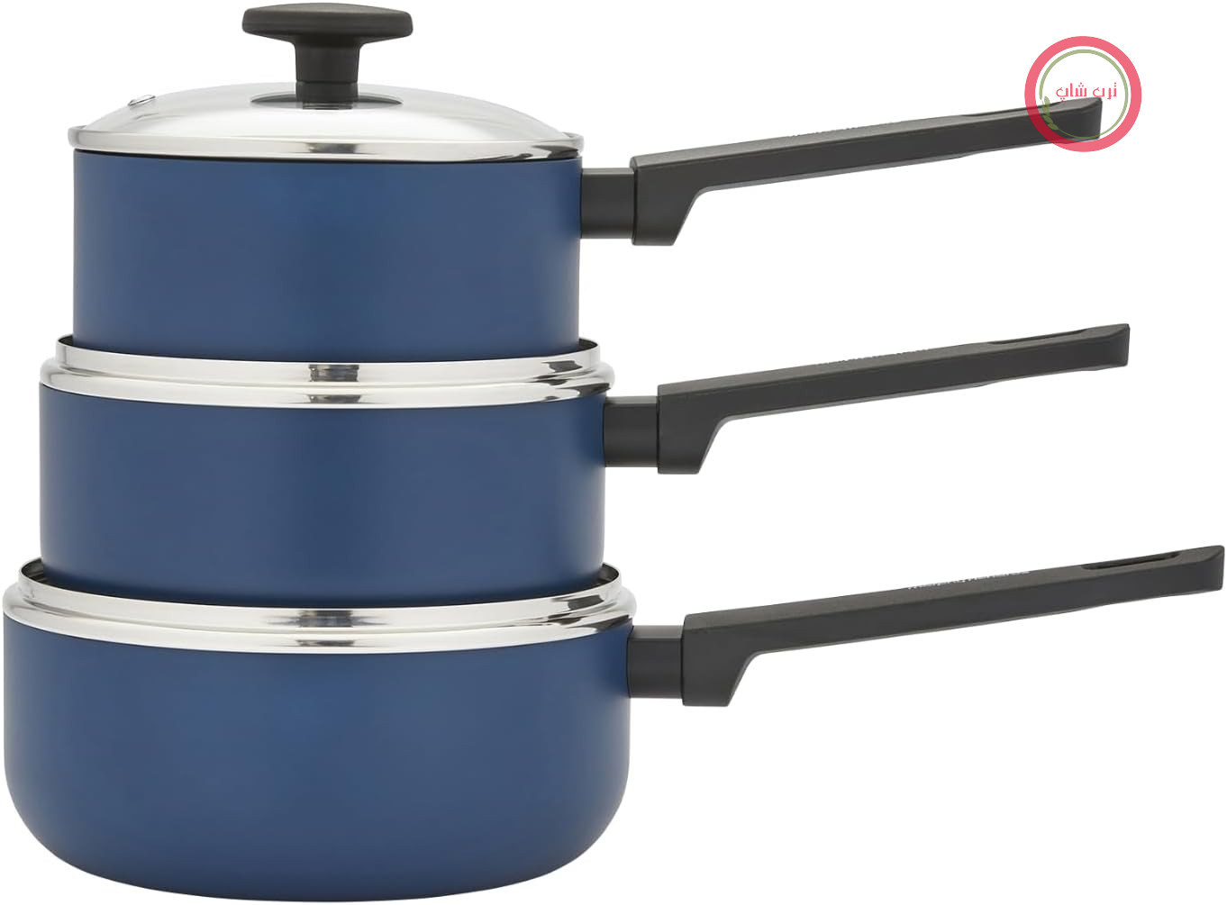 سرویس قابلمه مورفی ریچاردز انگلستان Morphy Richards مدل ۸۵۹۰۰۱، جنس آلومینیوم بازیافتی، ۱۶، ۱۸ و ۲۰ سانتی‌متر