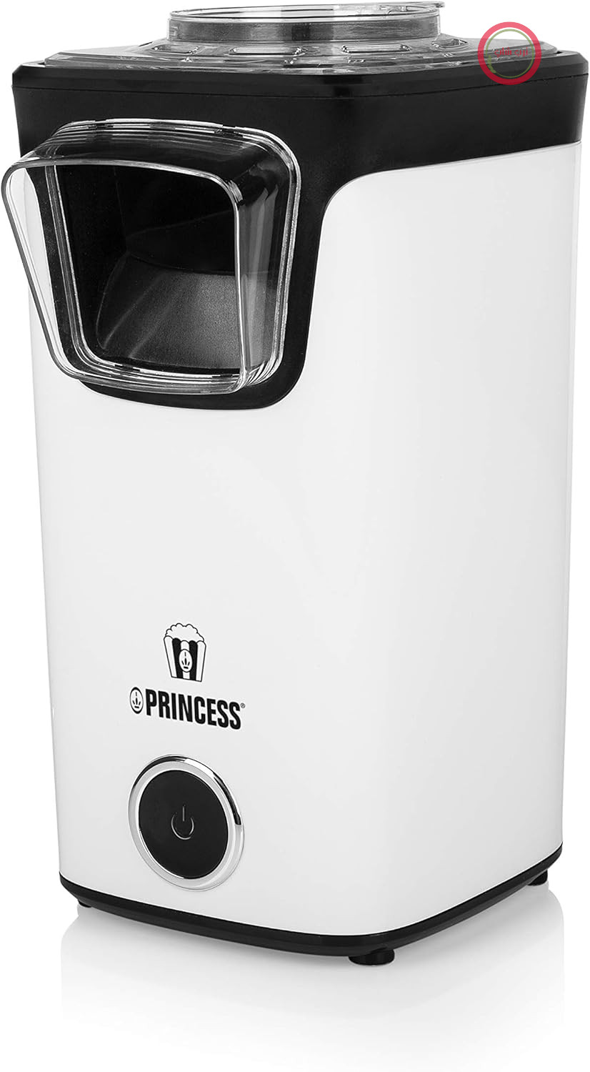 دستگاه پاپ کورن ساز هوای گرم پرینسس هلند Princess پاپ کورن تازه در 3 دقیقه، میان وعده بدون چربی و کم کالری، آماده سازی سریع و آسان، ایده آل برای خانه و مهمانی ها، 1100 وات