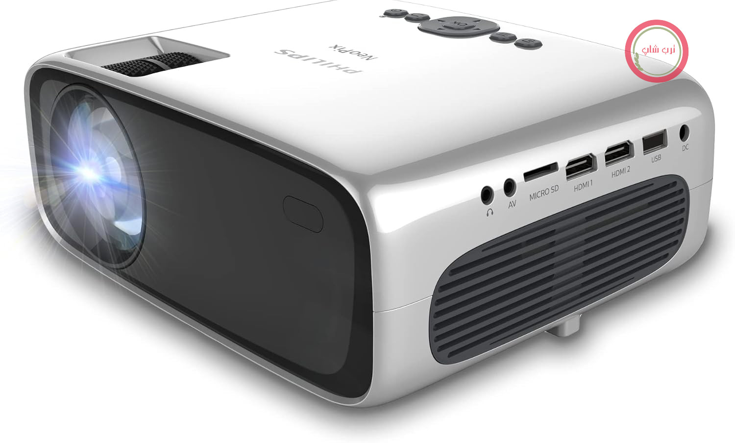 پروژکتور Philips NeoPix Ultra One – پروژکتور Full HD واقعی با برنامه‌ها و پخش‌کننده رسانه یکپارچه، خاکستری