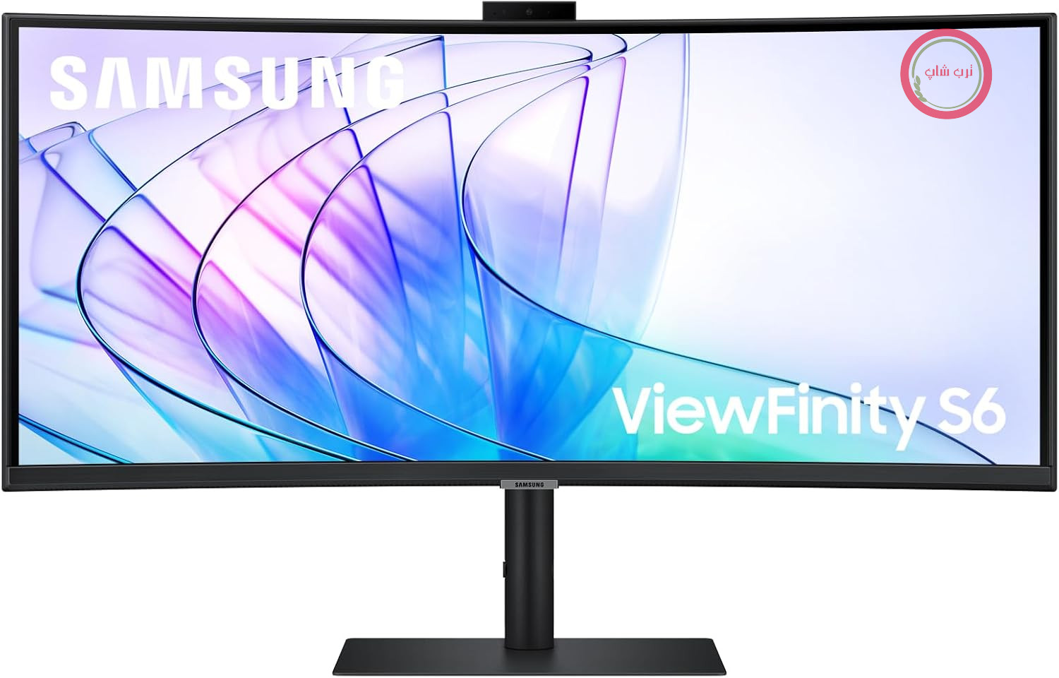 مانیتور منحنی سامسونگ ViewFinity S65VC، ۳۴ اینچ، دارای بلندگو و وب‌کم، صفحه نمایش HDR10 با پنل VA، وضوح تصویر ۳۴۴۰ در ۱۴۴۰ پیکسل، فناوری AMD FreeSync با فرکانس ۱۰۰ هرتز، زمان پاسخ ۵ میلی‌ثانیه، شارژ ۹۰ وات از طریق USB-C، صفحه نمایش چرخان، مدل LS34C652VAUXEN