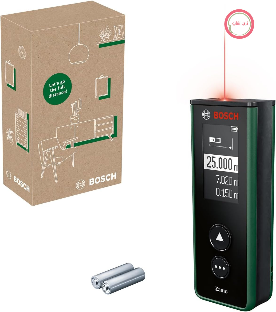 متر لیزری بوش زامو Bosch Zamo  نسل چهارم (اندازه‌گیری ساده و دقیق تا ۲۵ متر، باتری‌های قابل شارژ