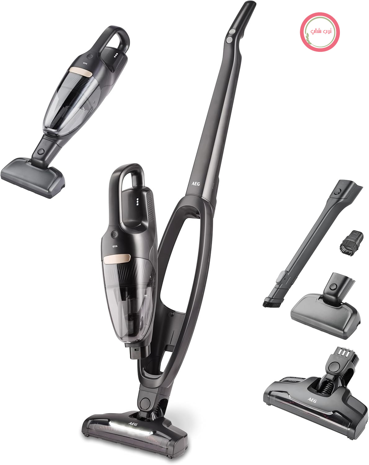 جارو شارژی آاگ آلمان AEG QX6-1-45AN خاکستری ۲ در ۱