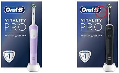 مسواک برقی اورال بی Oral-B Vitality Pro، بنفش و مسواک برقی Vitality Pro، 3 حالت تمیز کردن برای مراقبت از دندان و سر مسواک Protect X Clean، مشکی