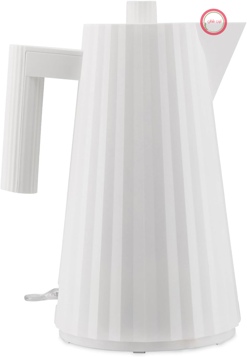 کتری برقی Alessi Plissé MDL06 W/UK - ساخته شده از رزین ترموپلاستیک، دوشاخه انگلیسی، 2400 وات، 170 سانتی‌متر، سفید