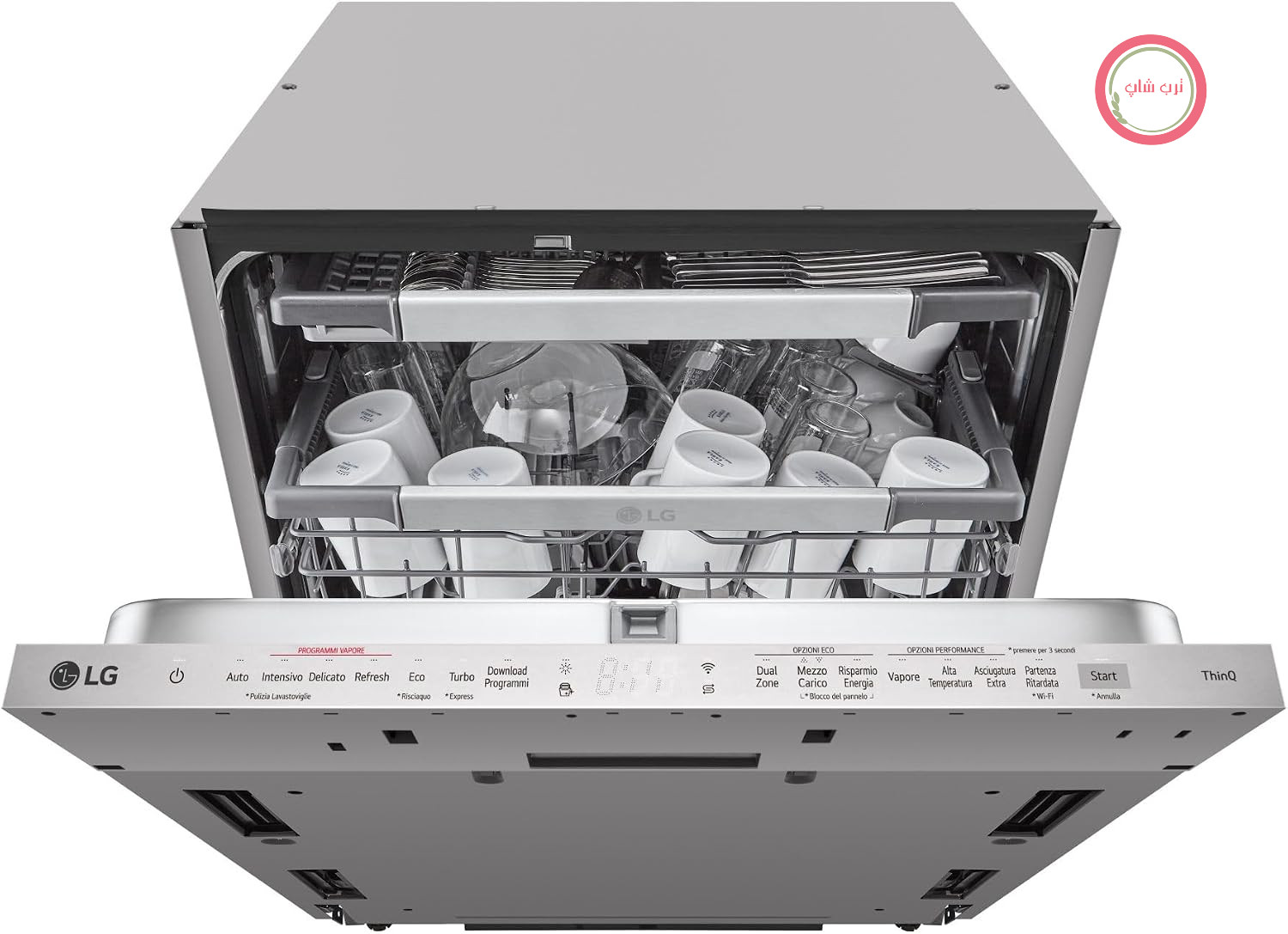 ماشین ظرفشویی توکار LG QuadWash DB475TXS، کاملاً توکار